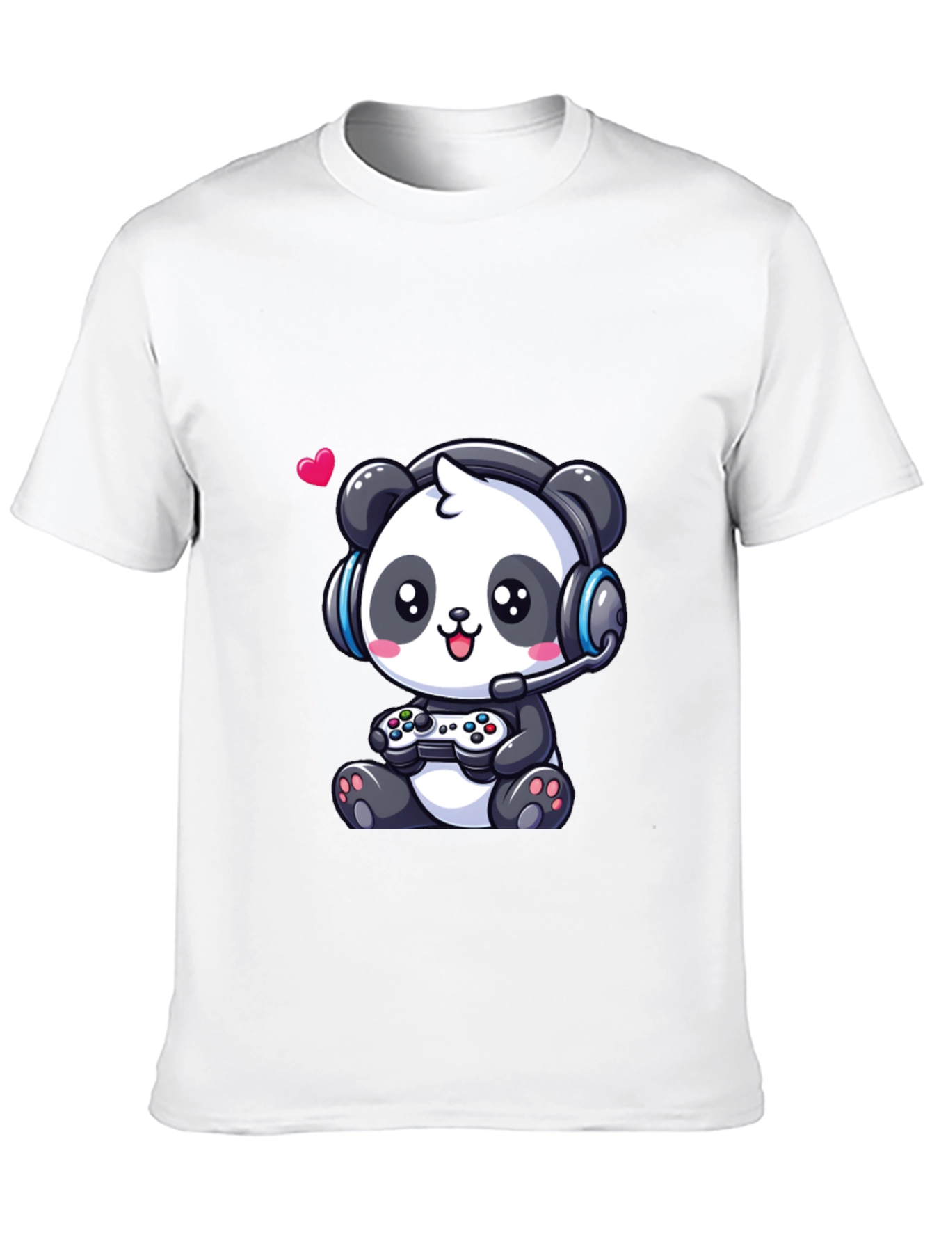 Gamer Panda T-Shirt - Cute Gaming Design