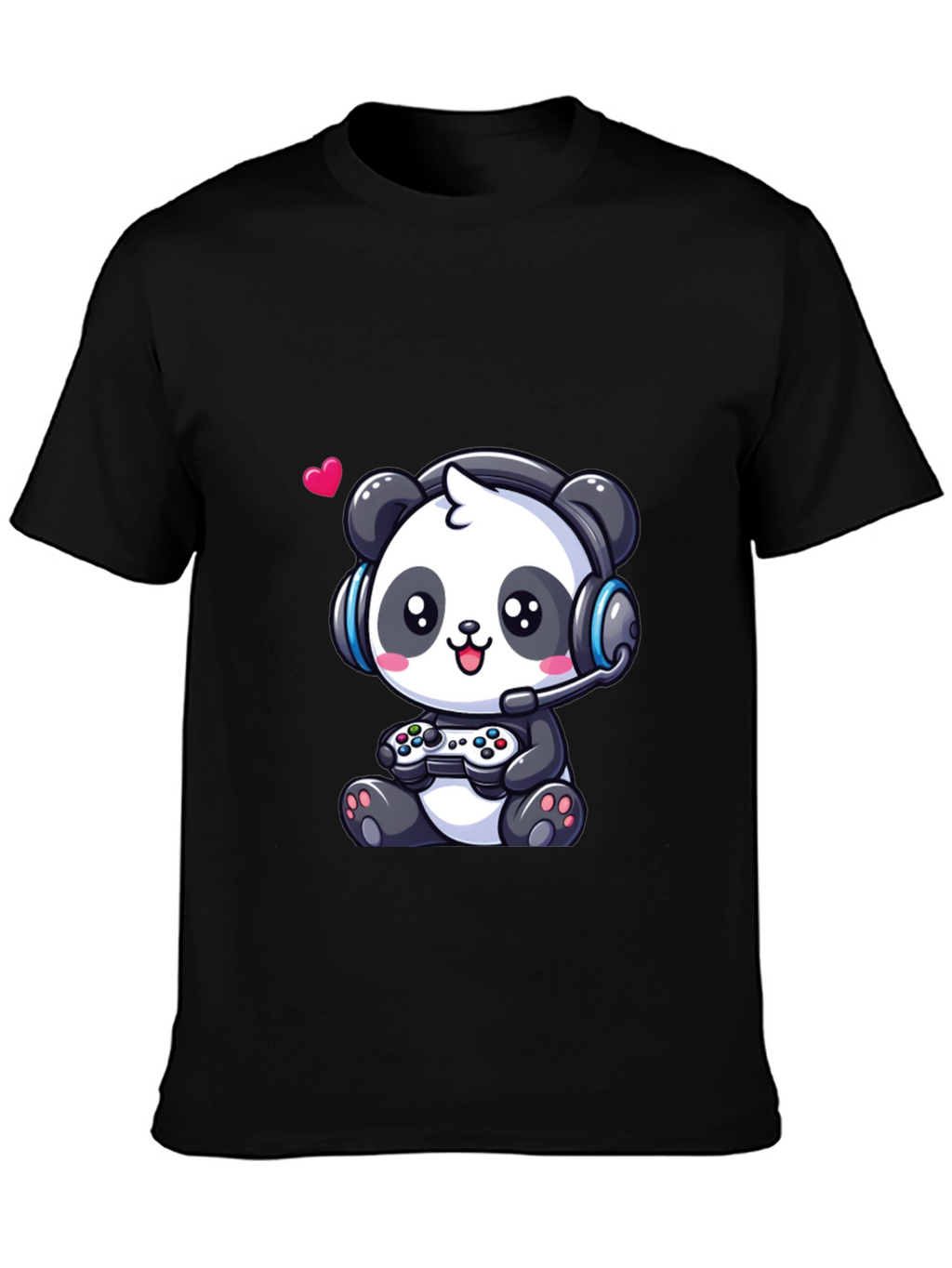 Gamer Panda T-Shirt - Cute Gaming Design