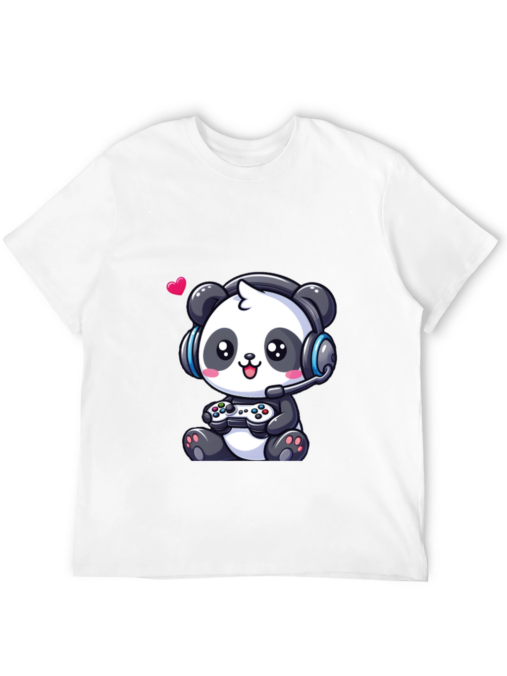 Gamer Panda T-Shirt - Cute Gaming Design