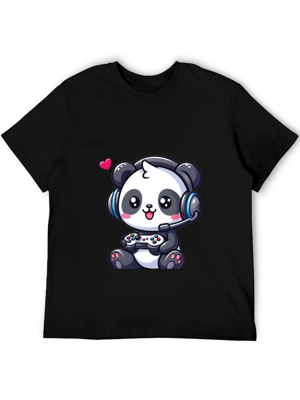 Gamer Panda T-Shirt - Cute Gaming Design