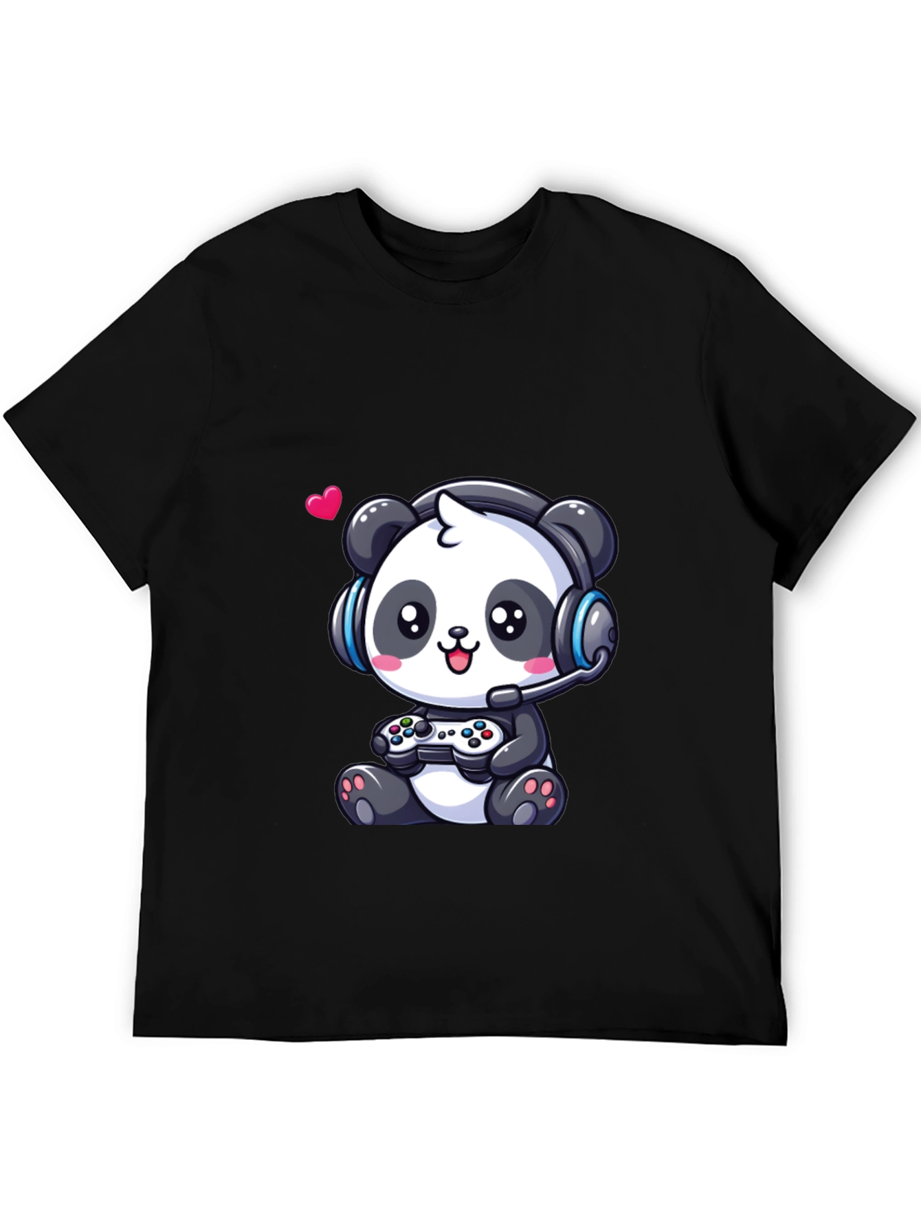 Gamer Panda T-Shirt - Cute Gaming Design