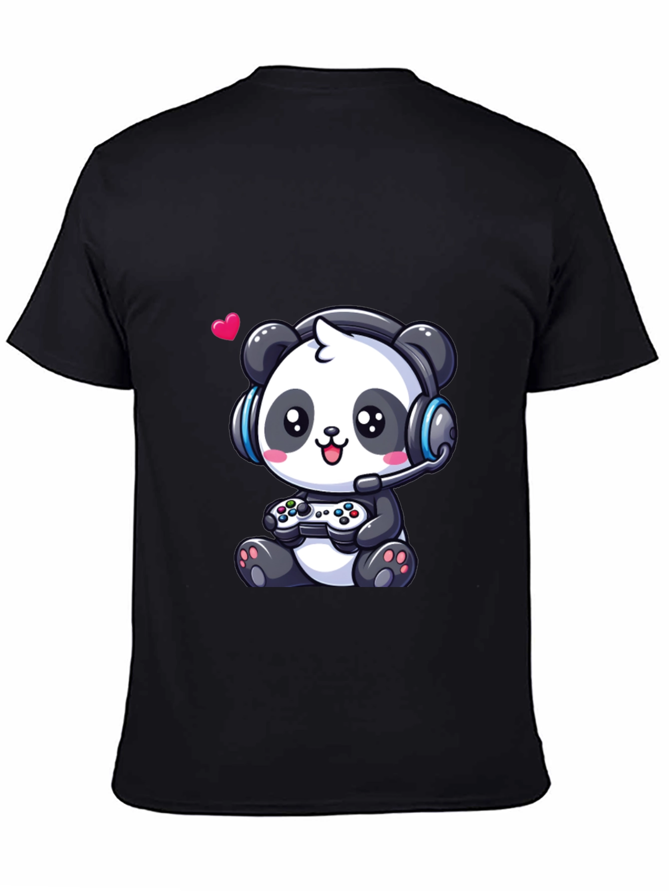 Gamer Panda T-Shirt - Cute Gaming Design