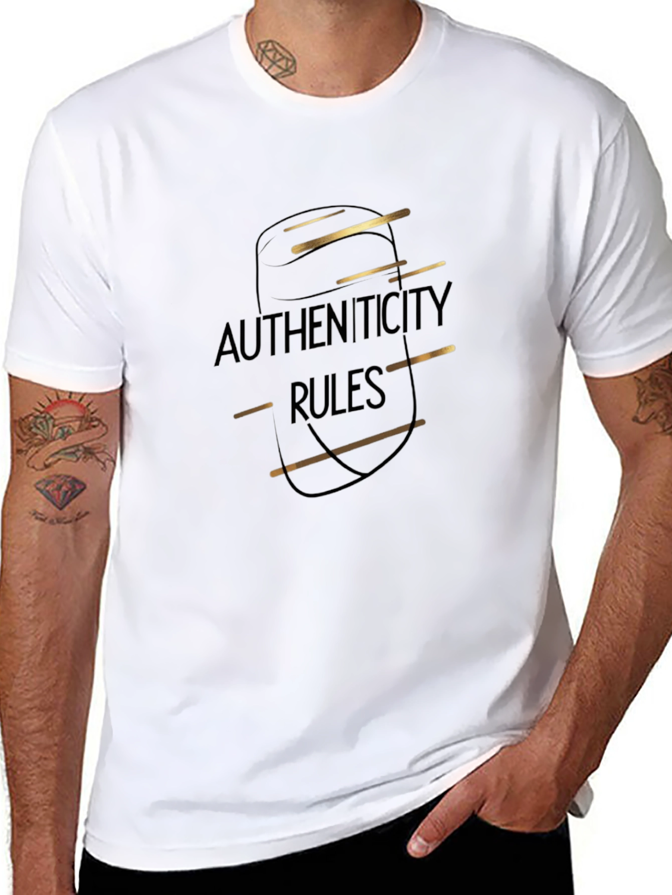 Authenticity Rules Black T-Shirt