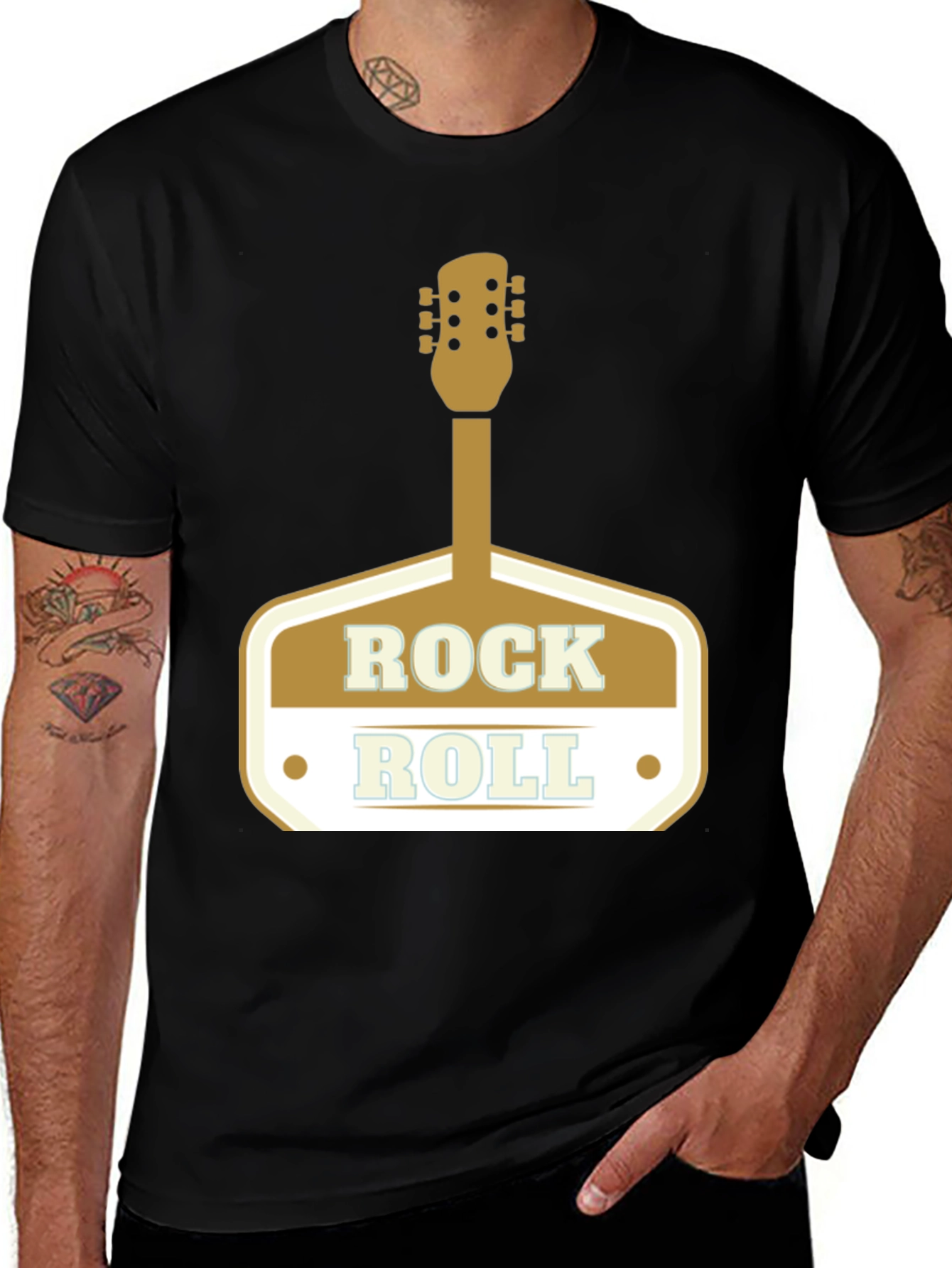 Rock and Roll Guitar T-Shirt - Classic Design