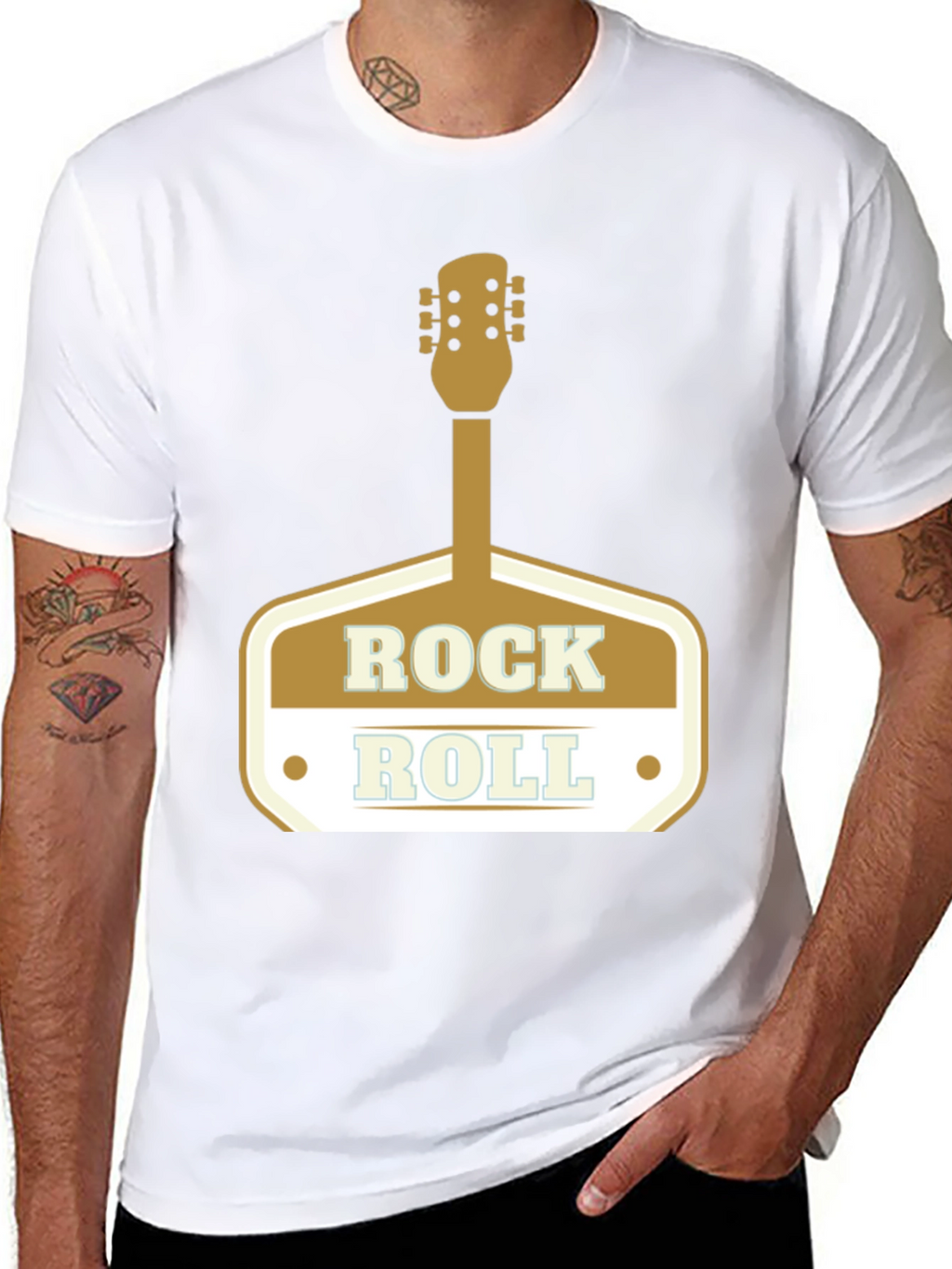 Rock and Roll Guitar T-Shirt - Classic Design