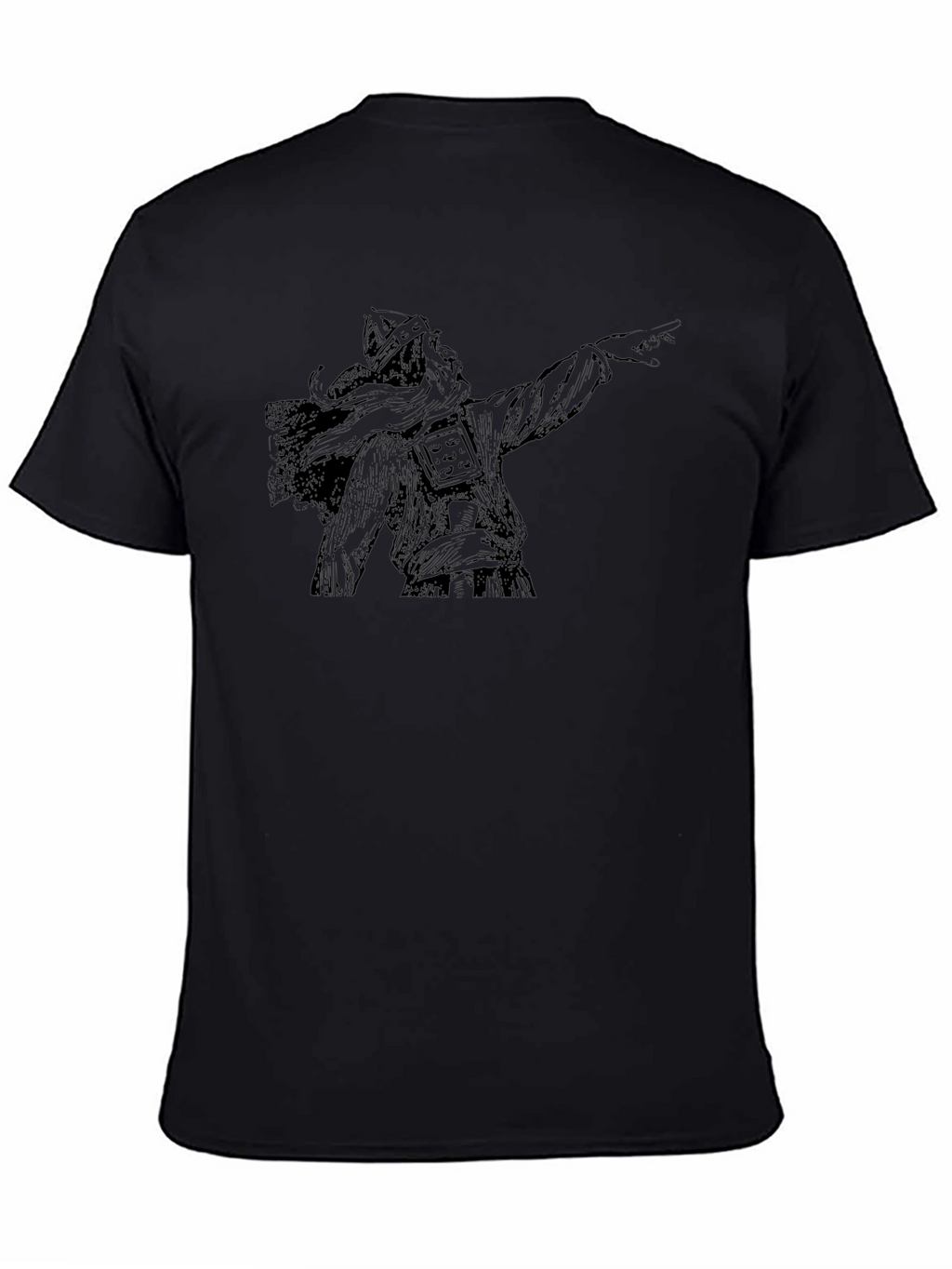 Black T-Shirt with Viking Graphic