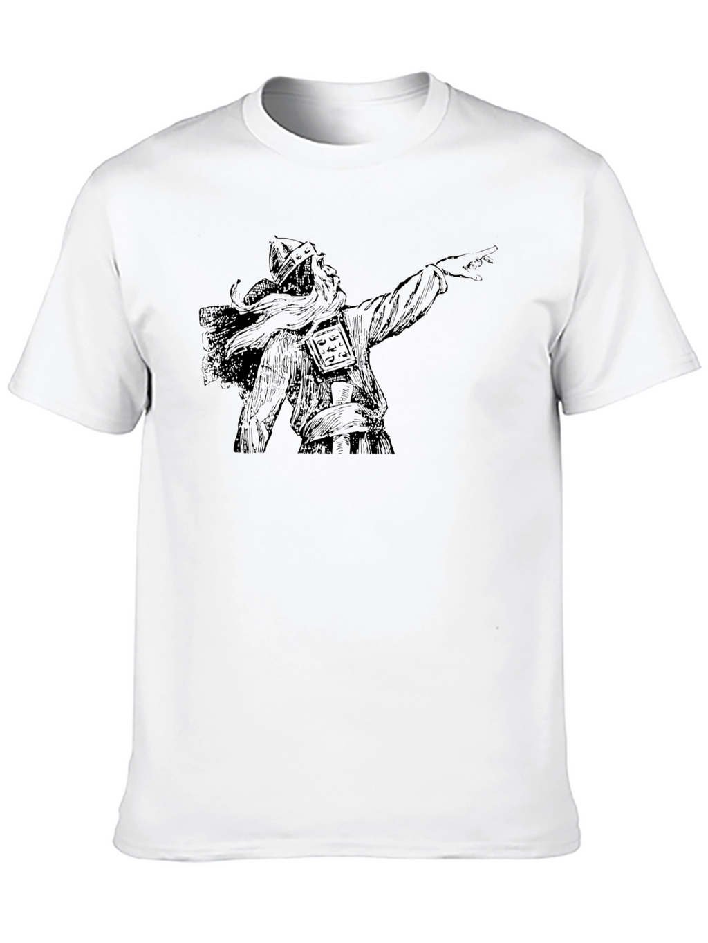 Black T-Shirt with Viking Graphic