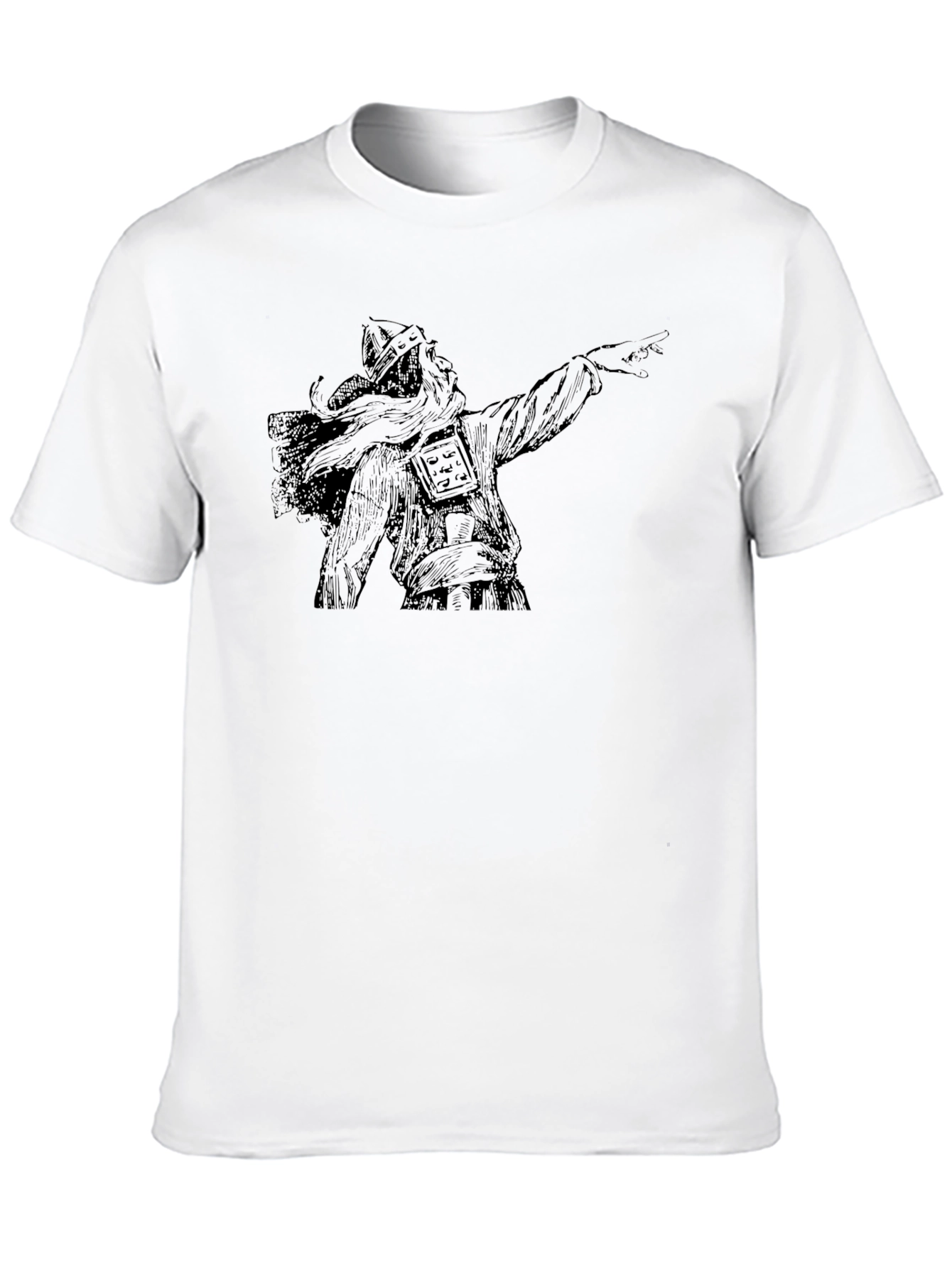 Black T-Shirt with Viking Graphic