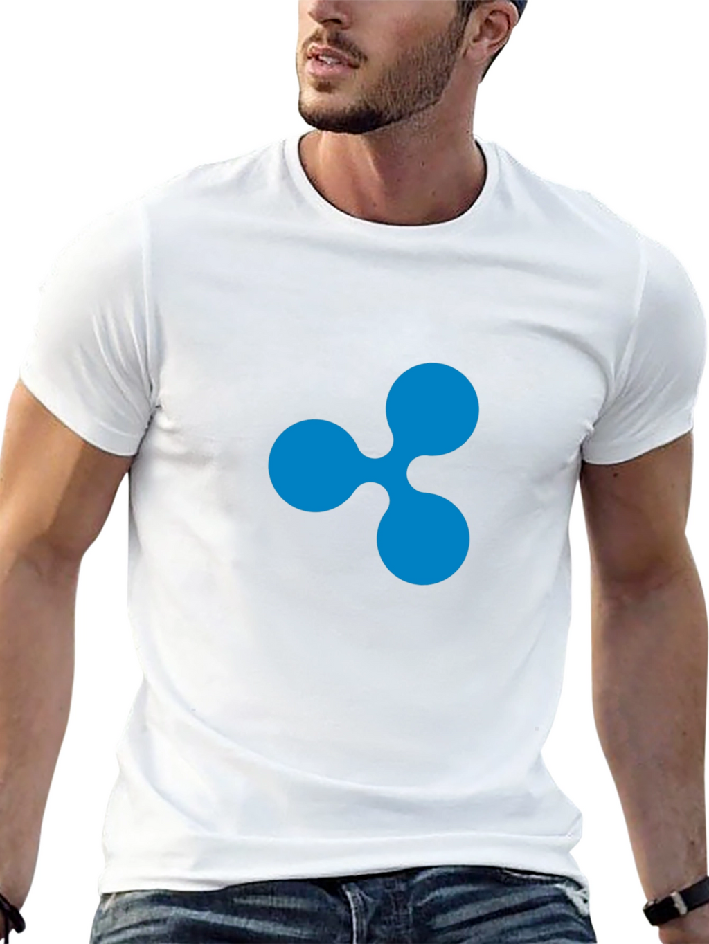 Ripple Crypto Black T-Shirt - Modern Casual Wear