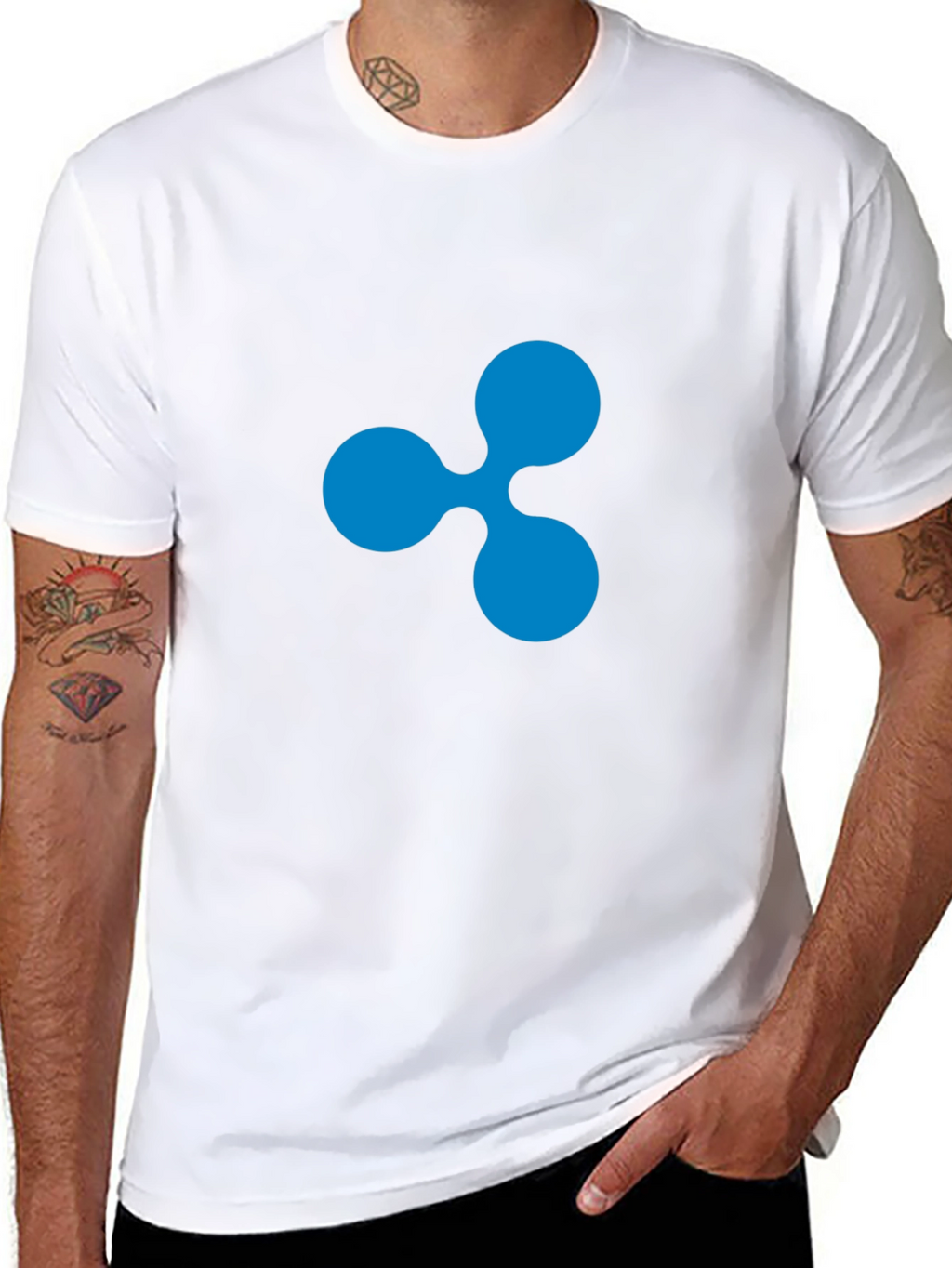 Ripple Crypto Black T-Shirt - Modern Casual Wear