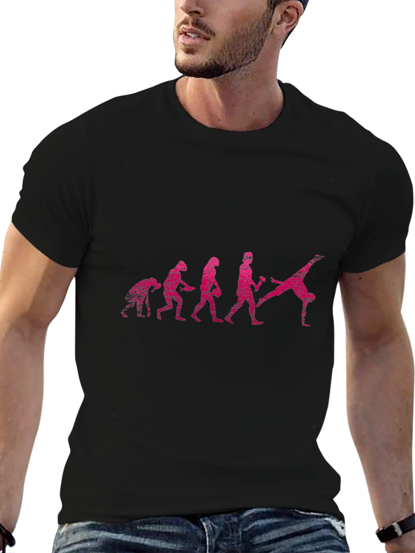Evolution of Disc Golf Funny Black T-Shirt