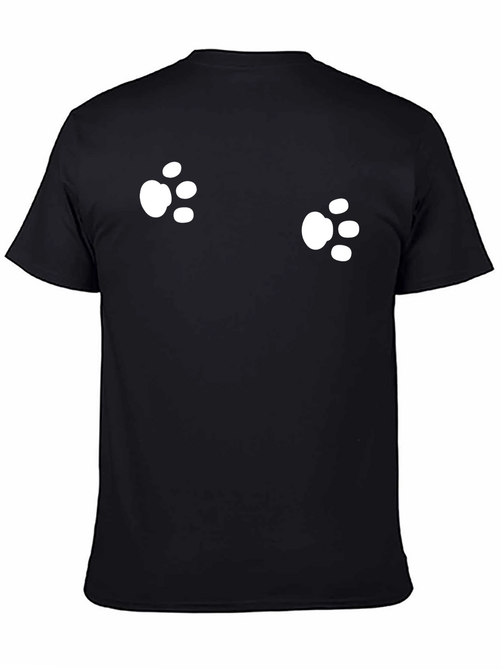 Mens Black Paw Print T-Shirt