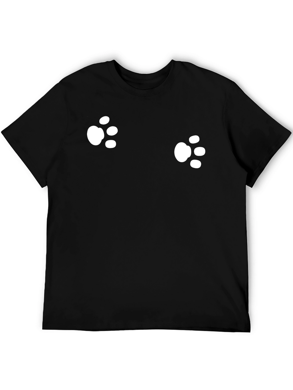Mens Black Paw Print T-Shirt