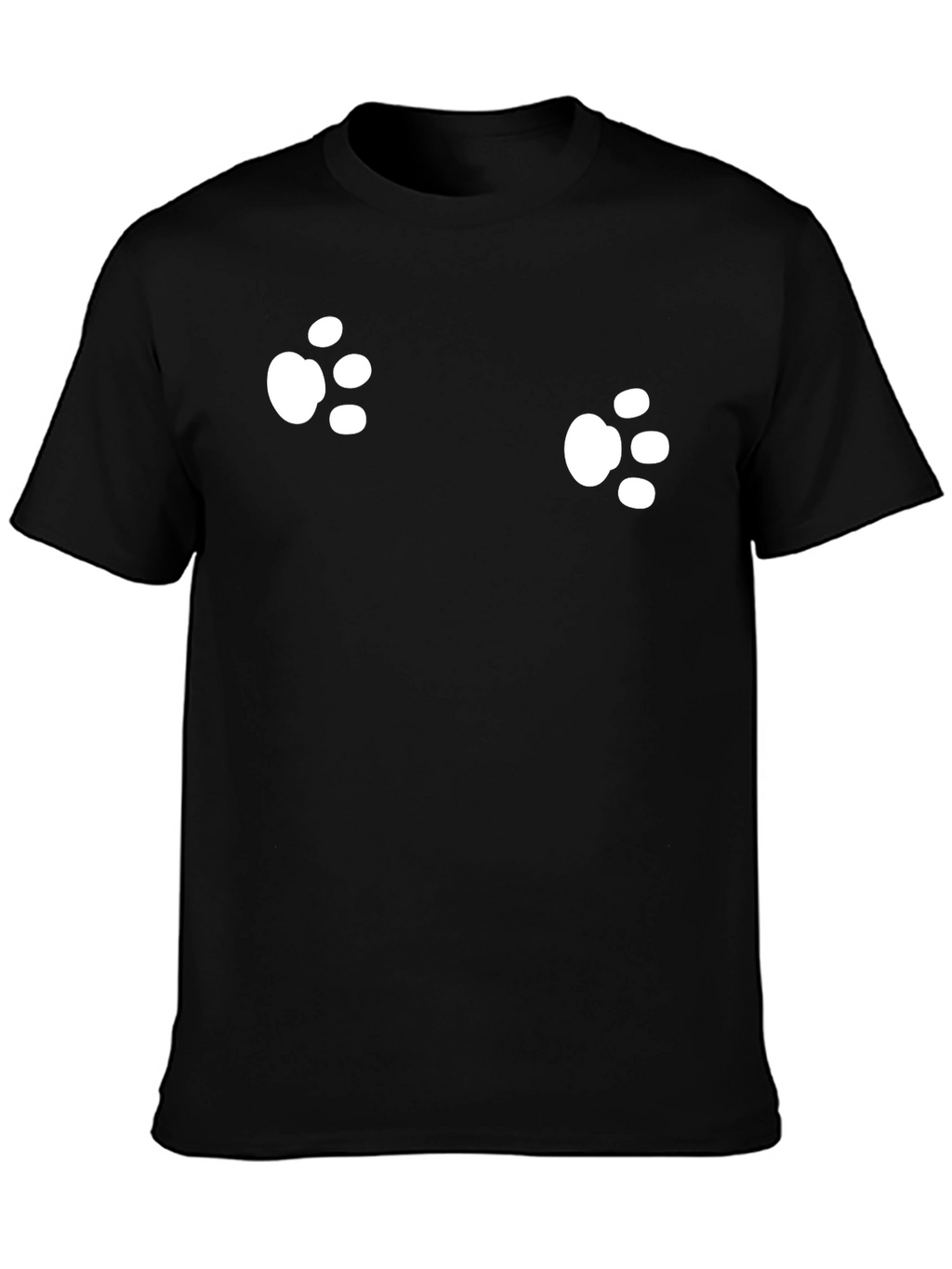 Mens Black Paw Print T-Shirt
