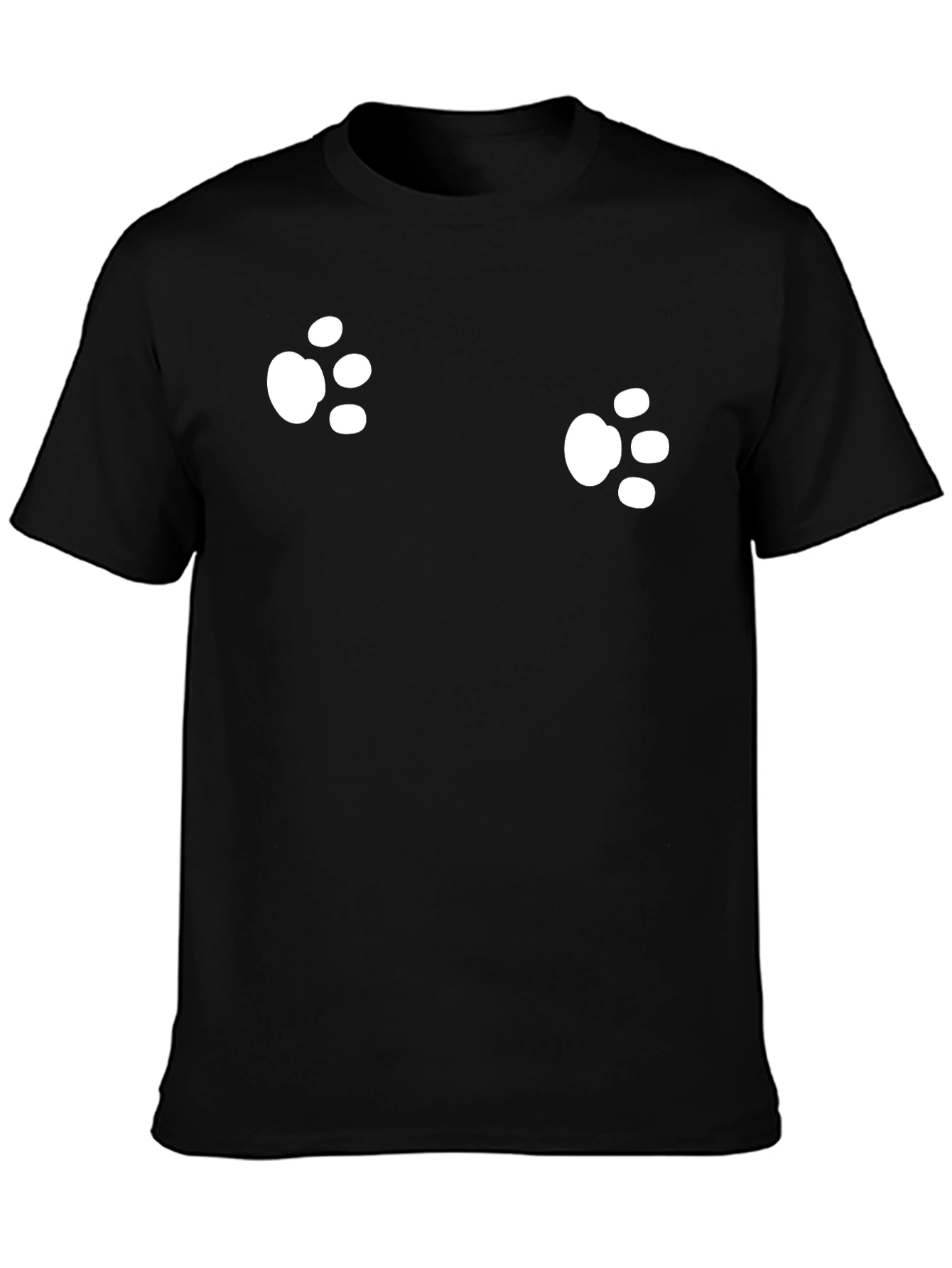 Mens Black Paw Print T-Shirt