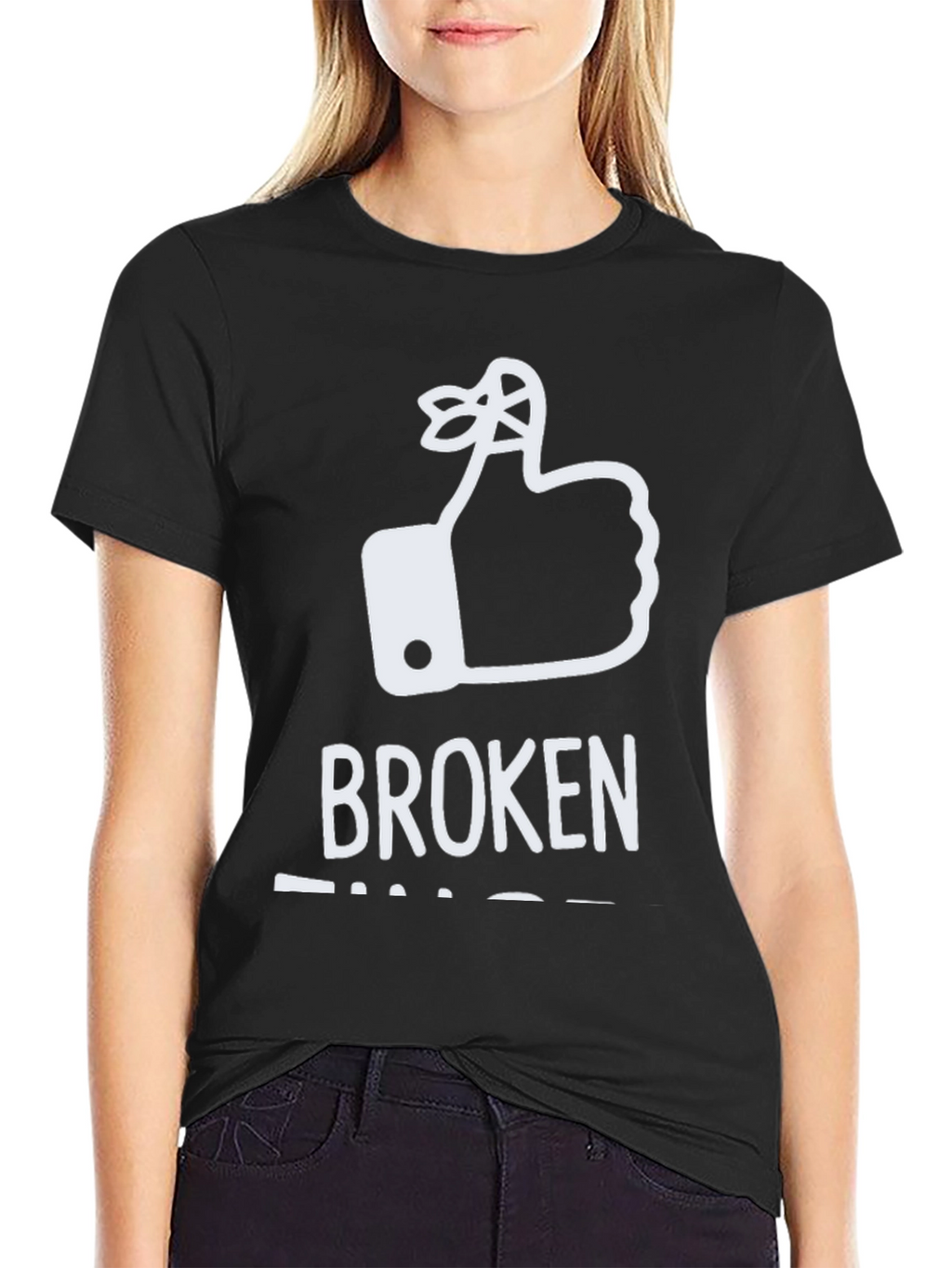 Broken Fingers T-Shirt: Funny Reminder Humor Tee