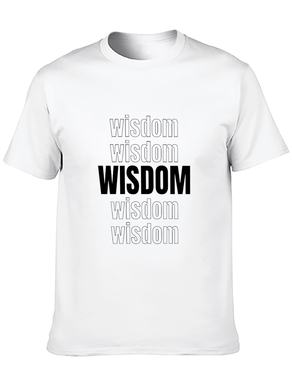 Wisdom Graphic Print Black T-Shirt for Men