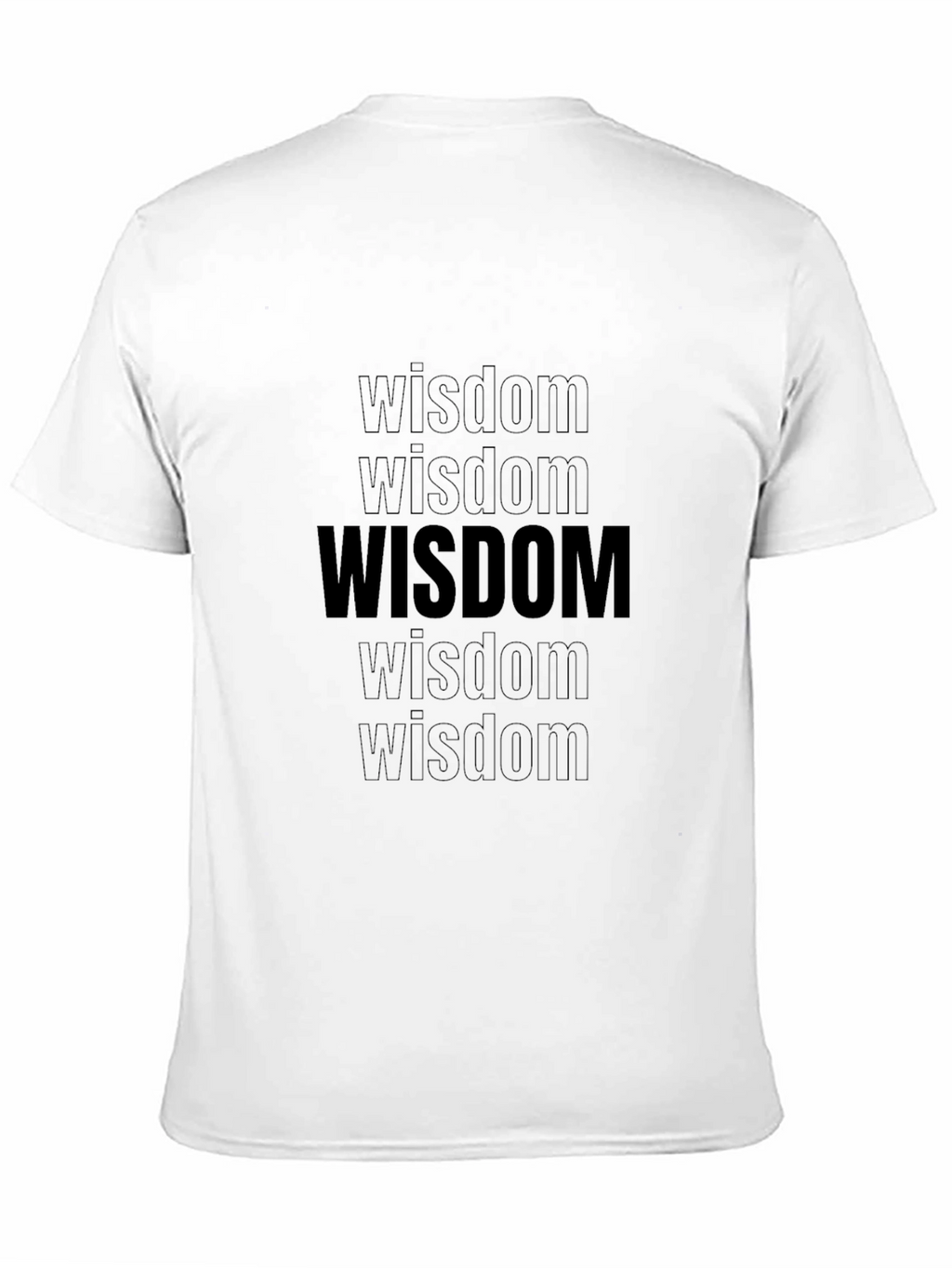 Wisdom Graphic Print Black T-Shirt for Men