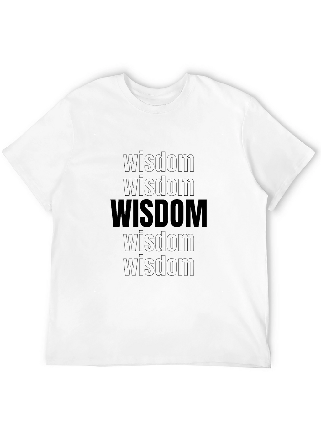 Wisdom Graphic Print Black T-Shirt for Men