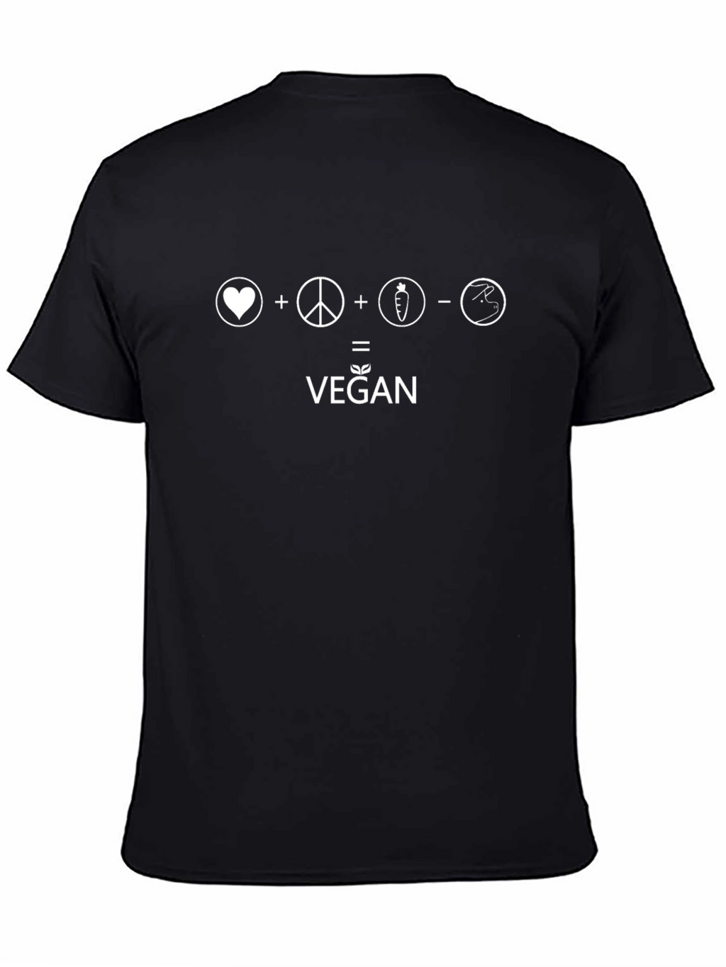 Vegan Equation Graphic Tee - Soft Cotton Black T-Shirt
