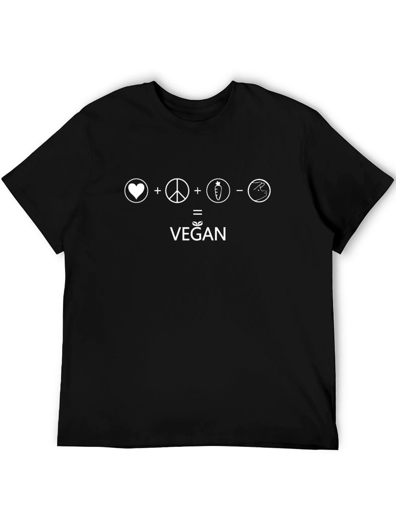 Vegan Equation Graphic Tee - Soft Cotton Black T-Shirt