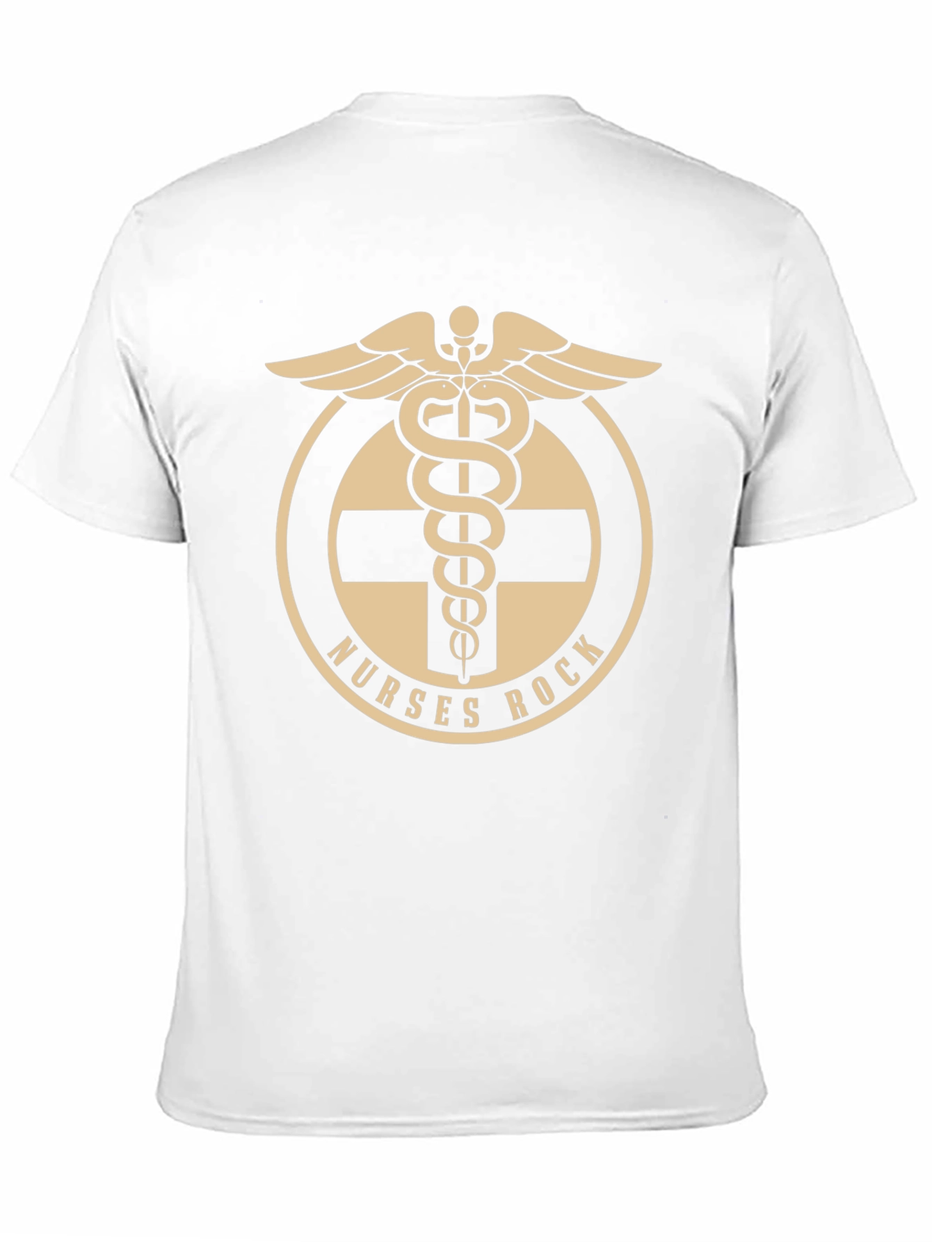 Nurses Rock Caduceus Symbol Graphic Tee