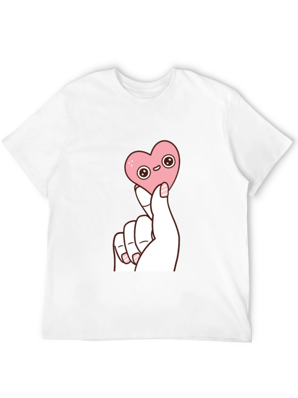 Kawaii Heart Graphic T-Shirt - Trendy Cute Top
