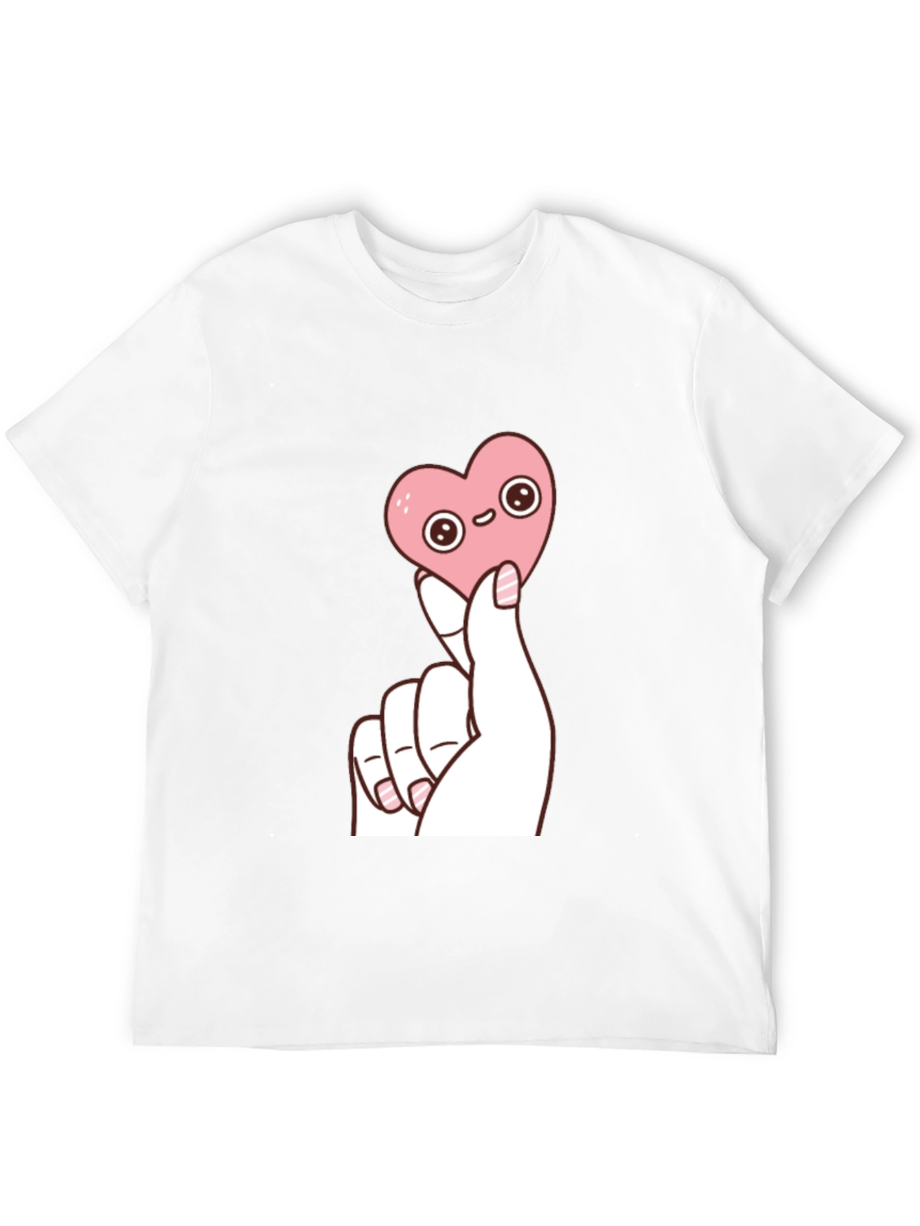 Kawaii Heart Graphic T-Shirt - Trendy Cute Top