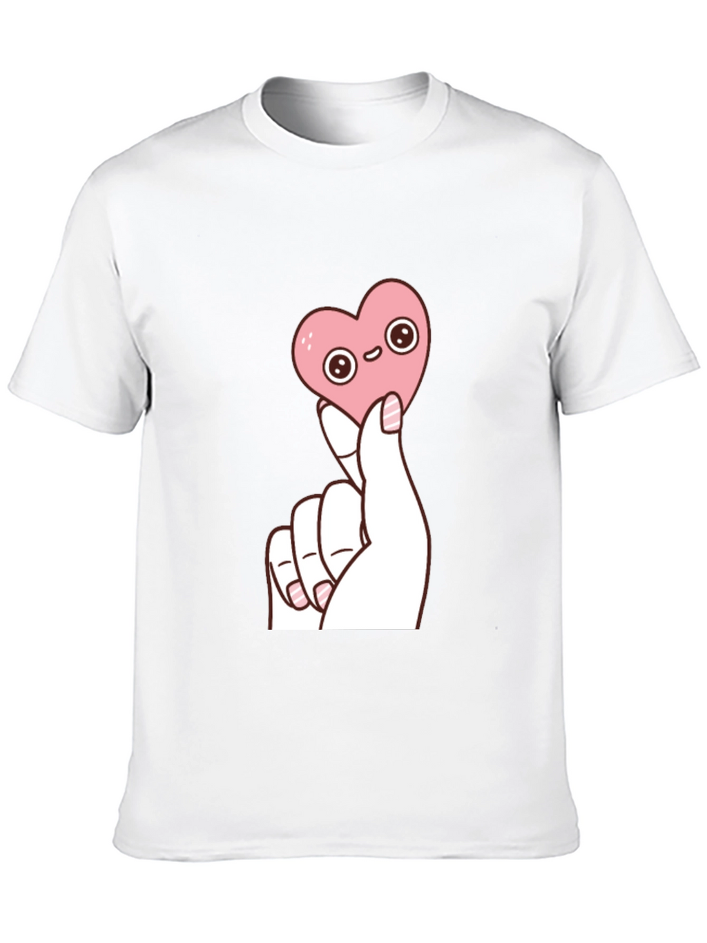 Kawaii Heart Graphic T-Shirt - Trendy Cute Top