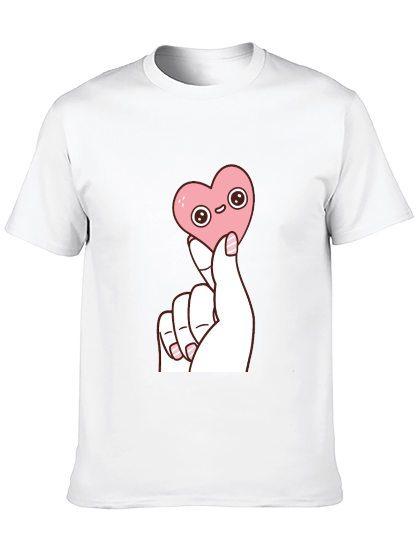Kawaii Heart Graphic T-Shirt - Trendy Cute Top