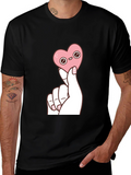 Kawaii Heart Graphic T-Shirt - Trendy Cute Top