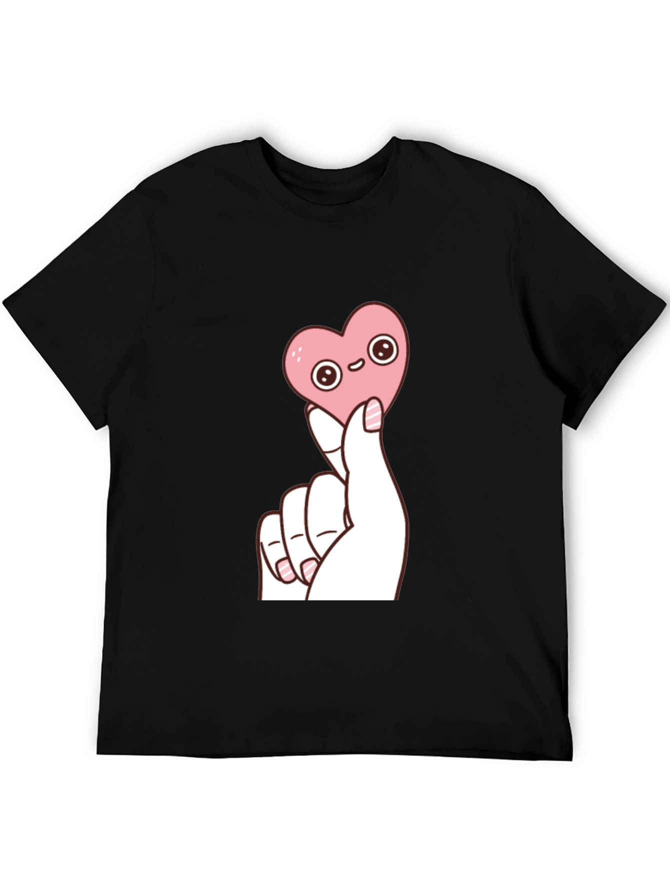 Kawaii Heart Graphic T-Shirt - Trendy Cute Top