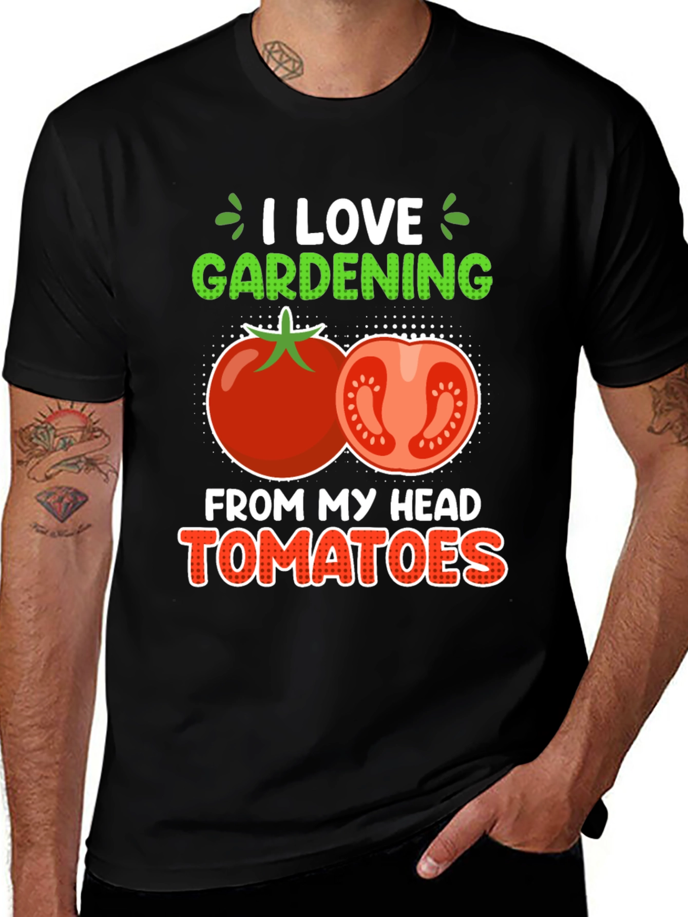 I Love Gardening Tomatoes Graphic Tee