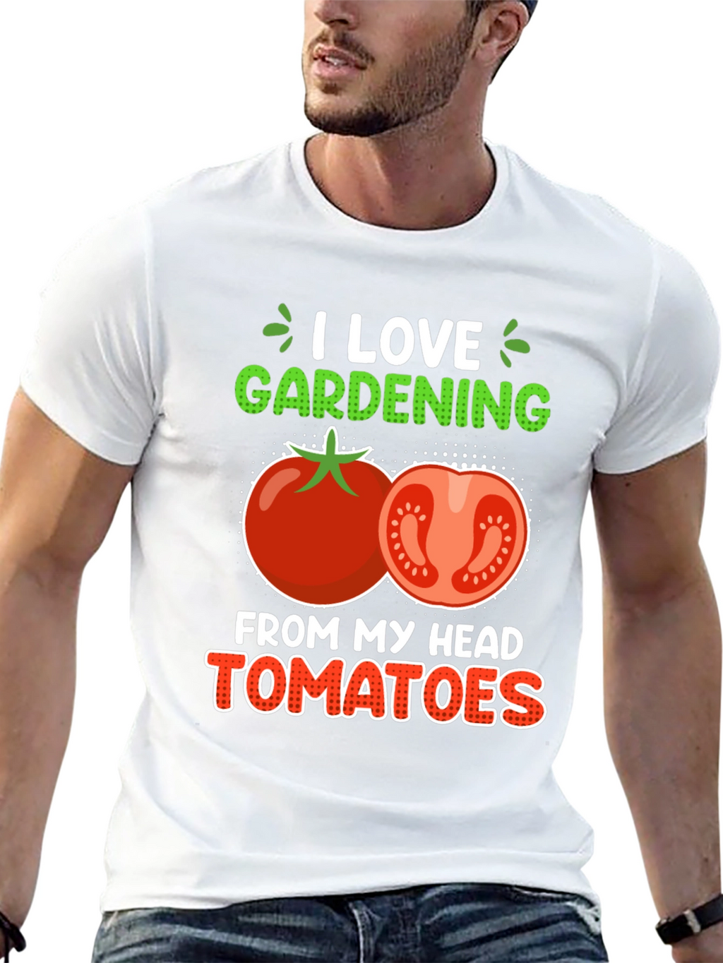 I Love Gardening Tomatoes Graphic Tee