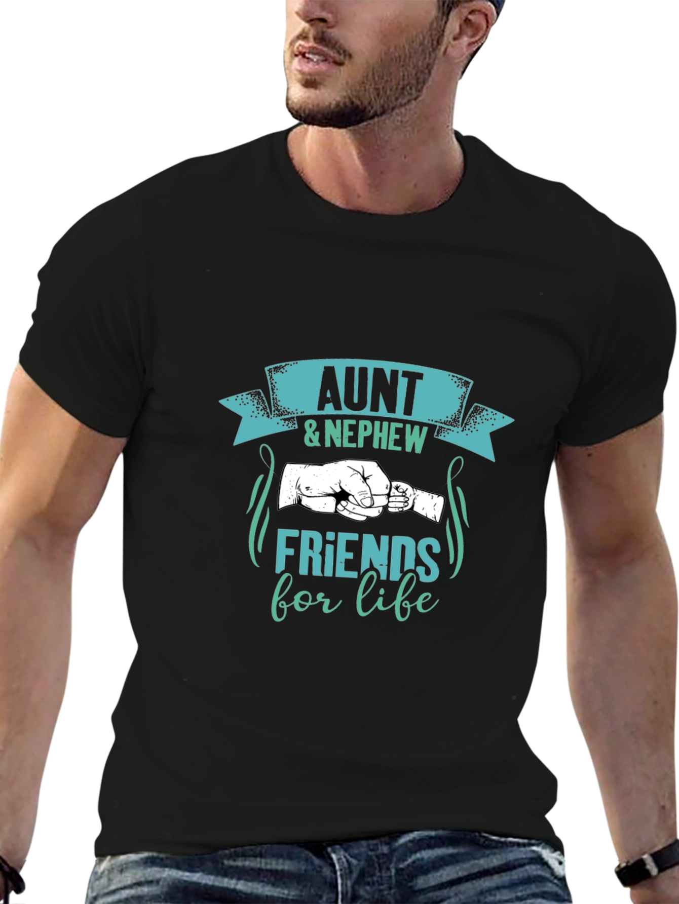Aunt & Nephew Friends for Life Black T-Shirt