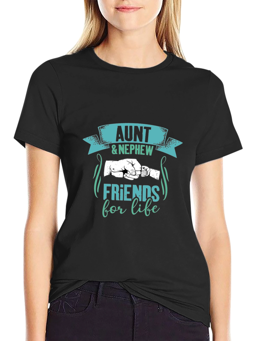 Aunt & Nephew Friends for Life Black T-Shirt