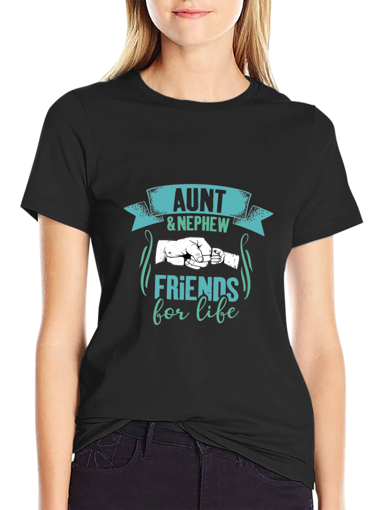 Aunt & Nephew Friends for Life Black T-Shirt