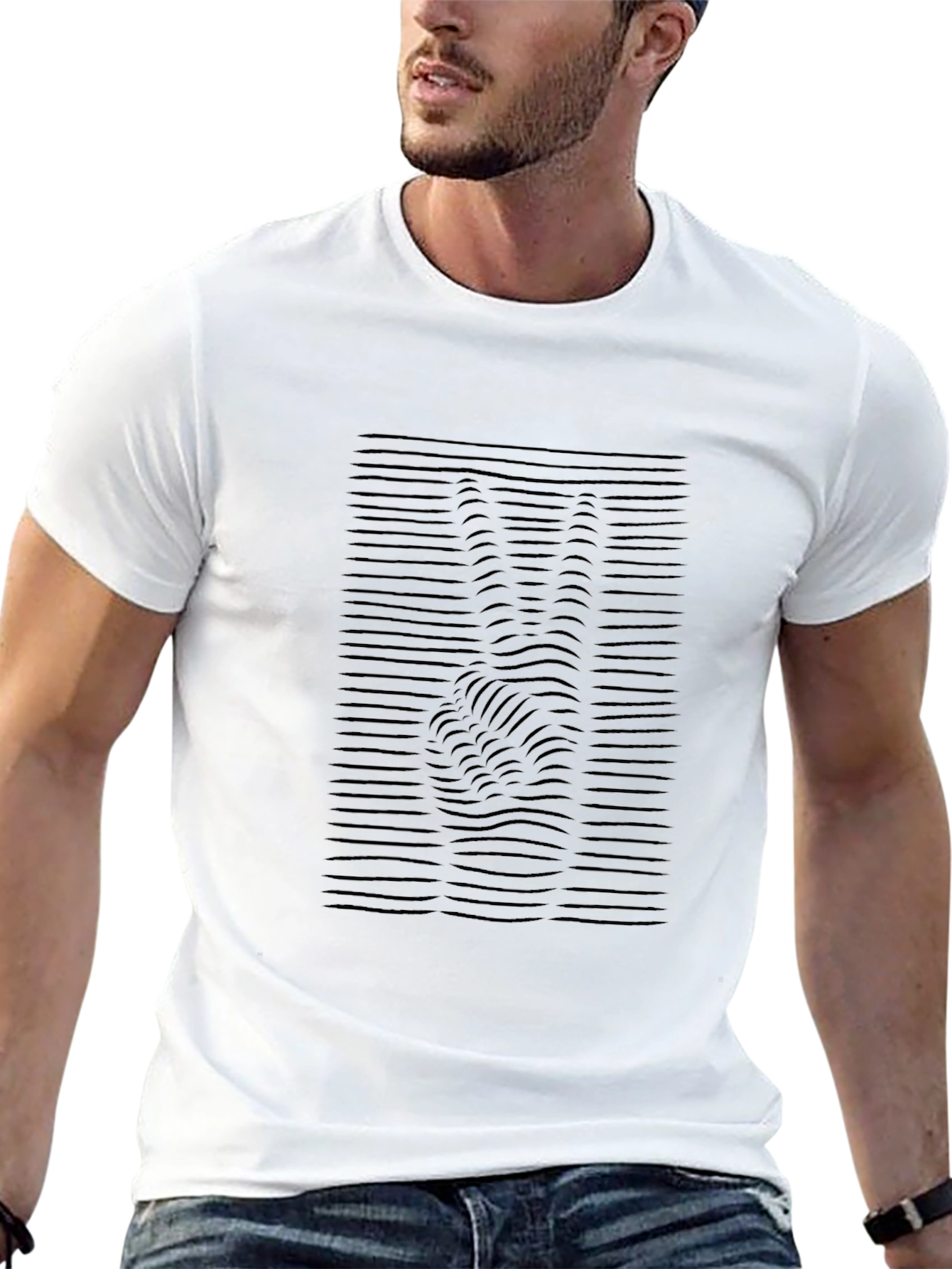 Peace Sign Illusion Black T-Shirt