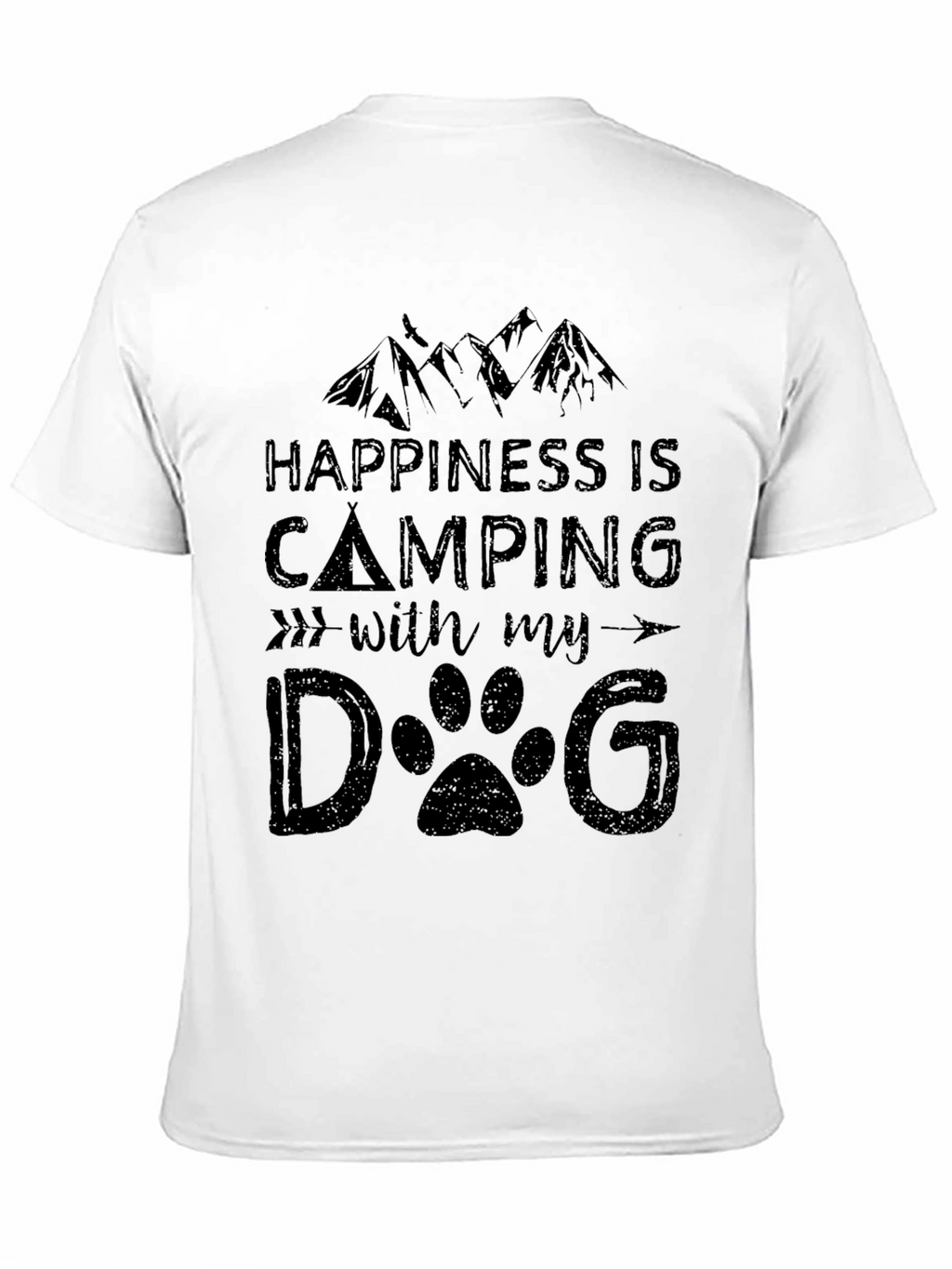 Camping with Dog Graphic T-Shirt