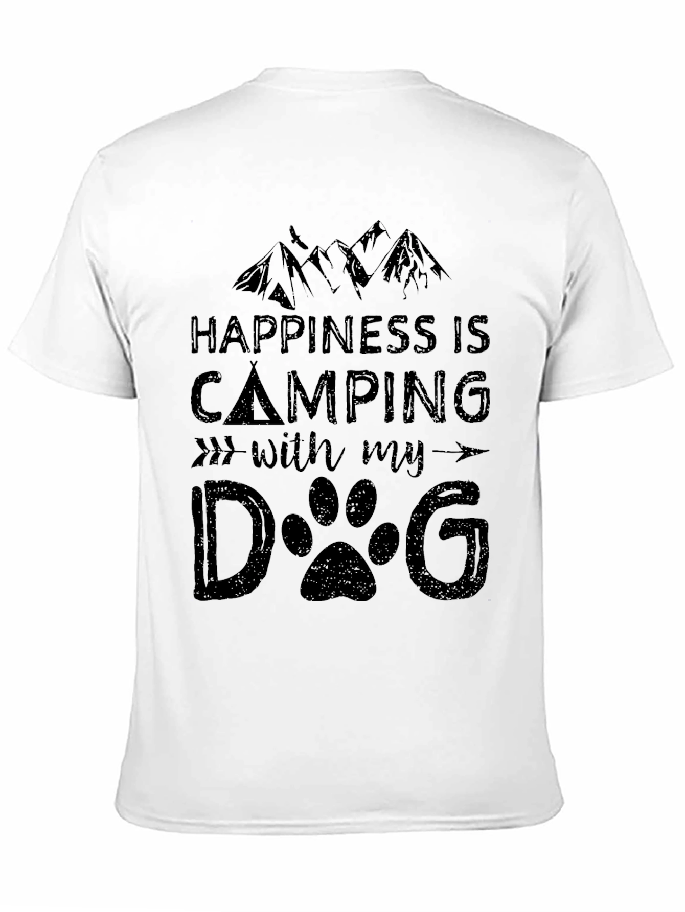 Camping with Dog Graphic T-Shirt