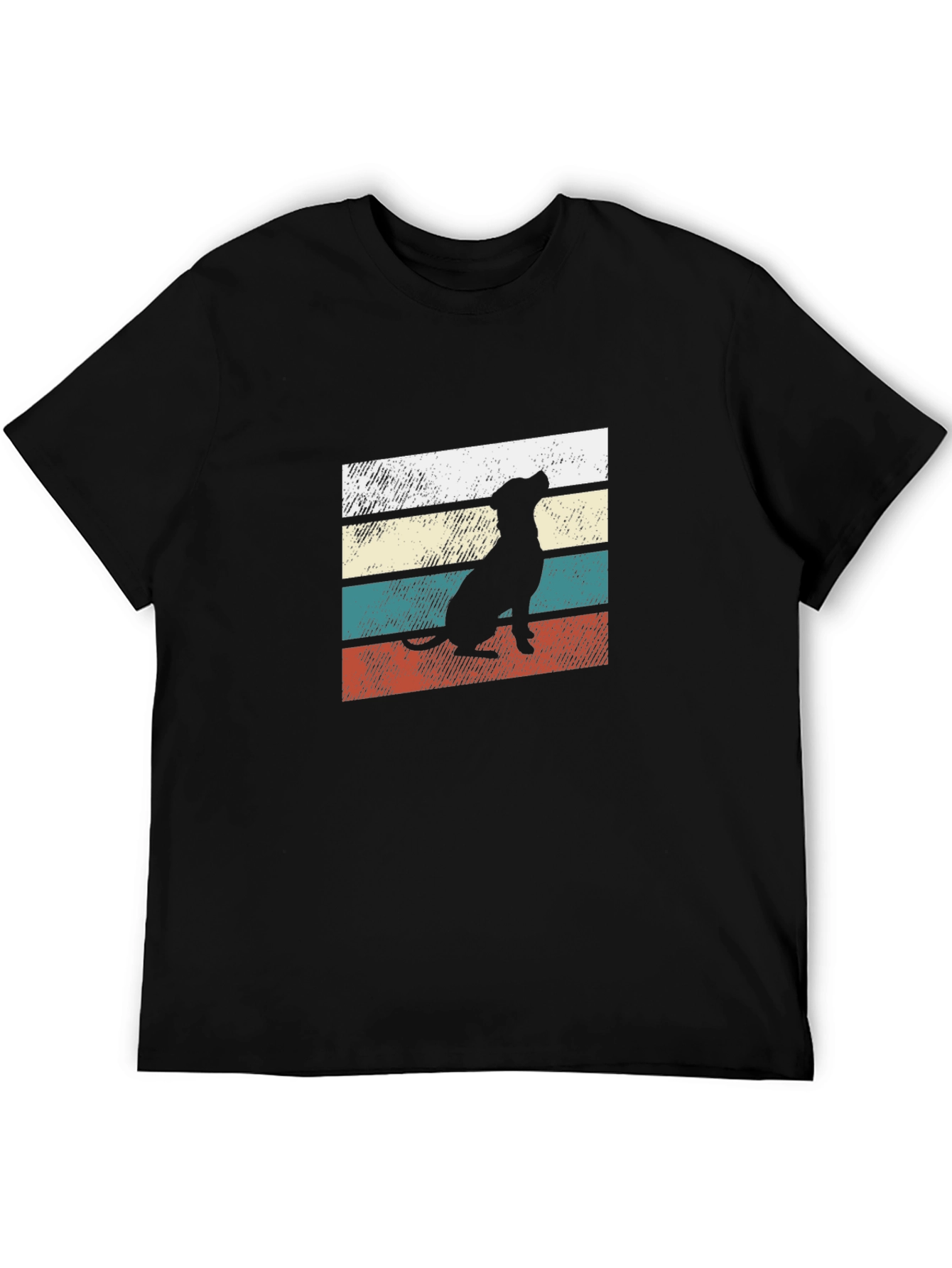 Retro Dog Silhouette T-Shirt - Vintage Style