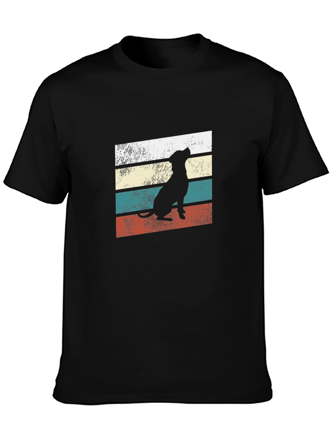 Retro Dog Silhouette T-Shirt - Vintage Style