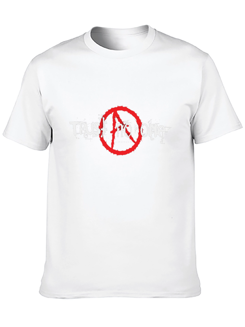 Trust No One Anarchy Graphic Tee - Black