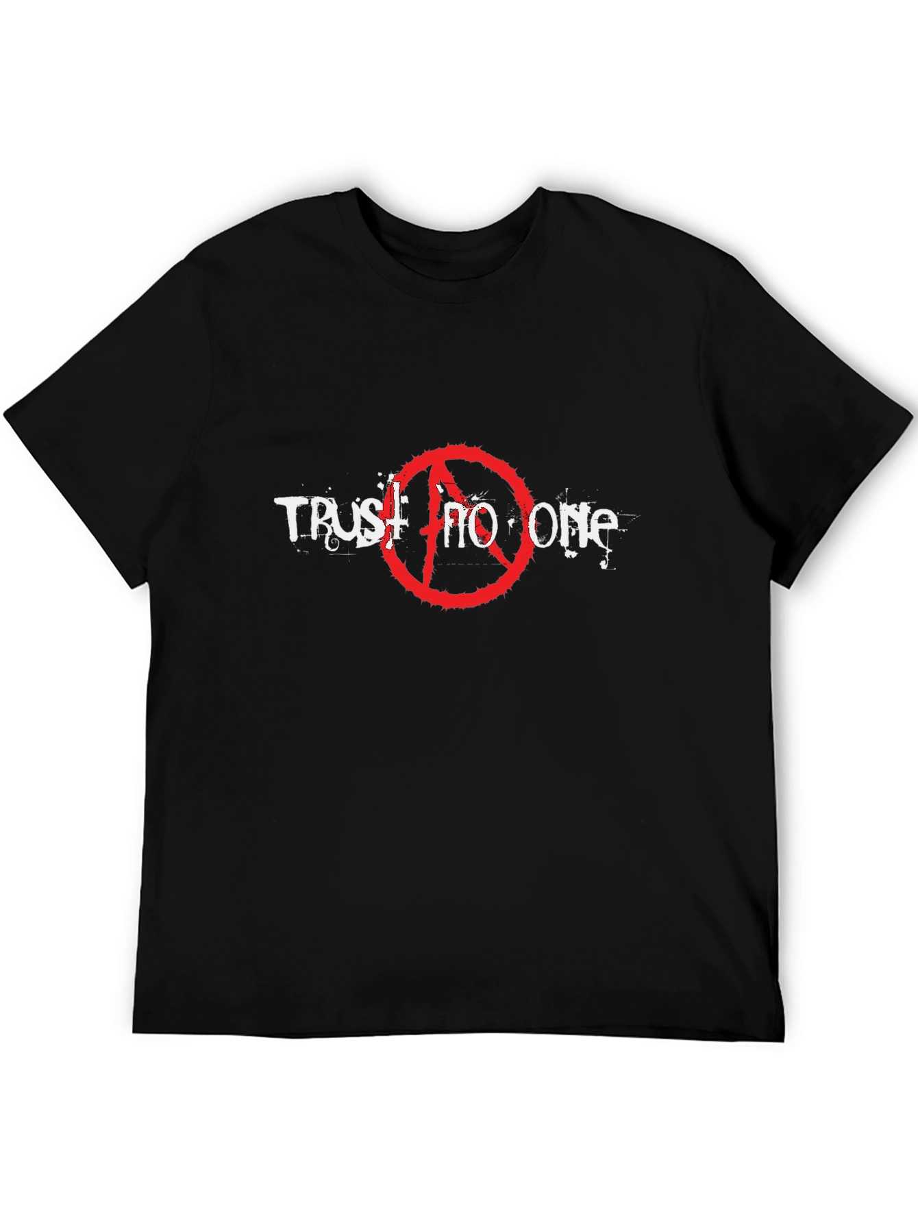 Trust No One Anarchy Graphic Tee - Black