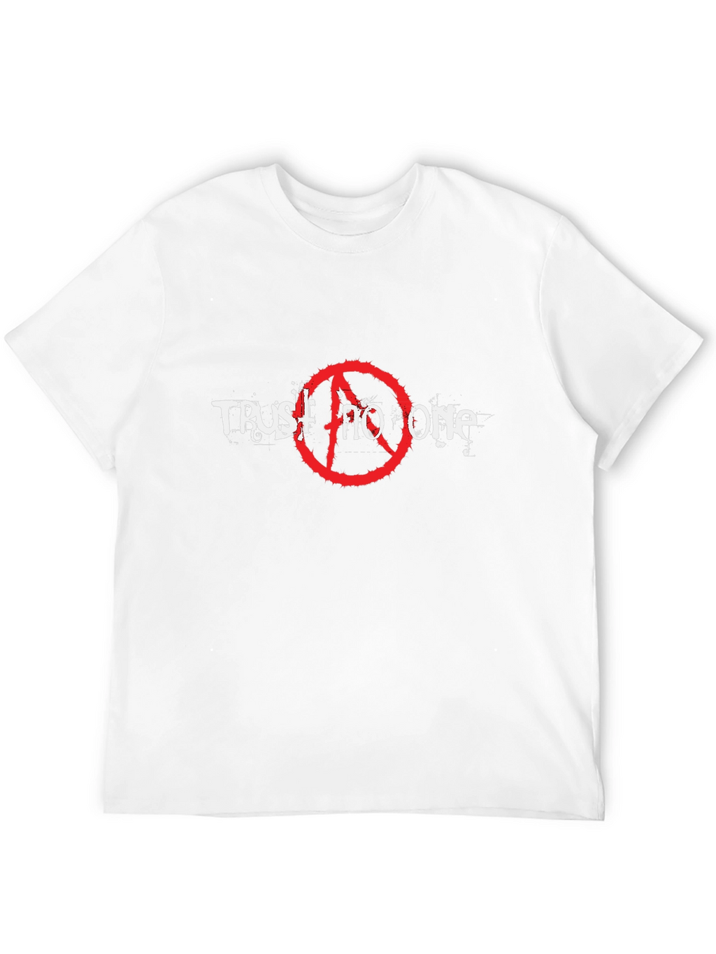 Trust No One Anarchy Graphic Tee - Black