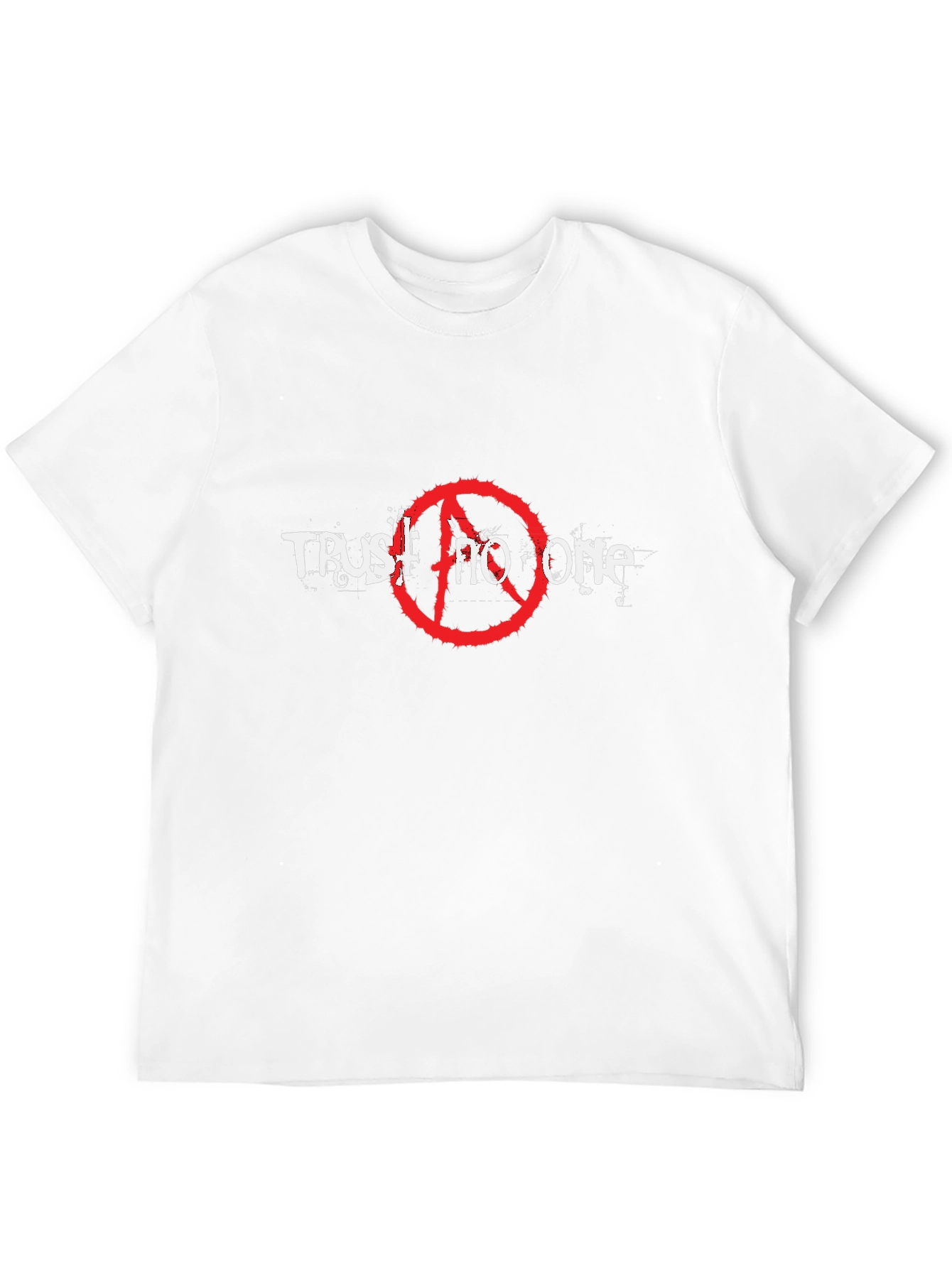 Trust No One Anarchy Graphic Tee - Black