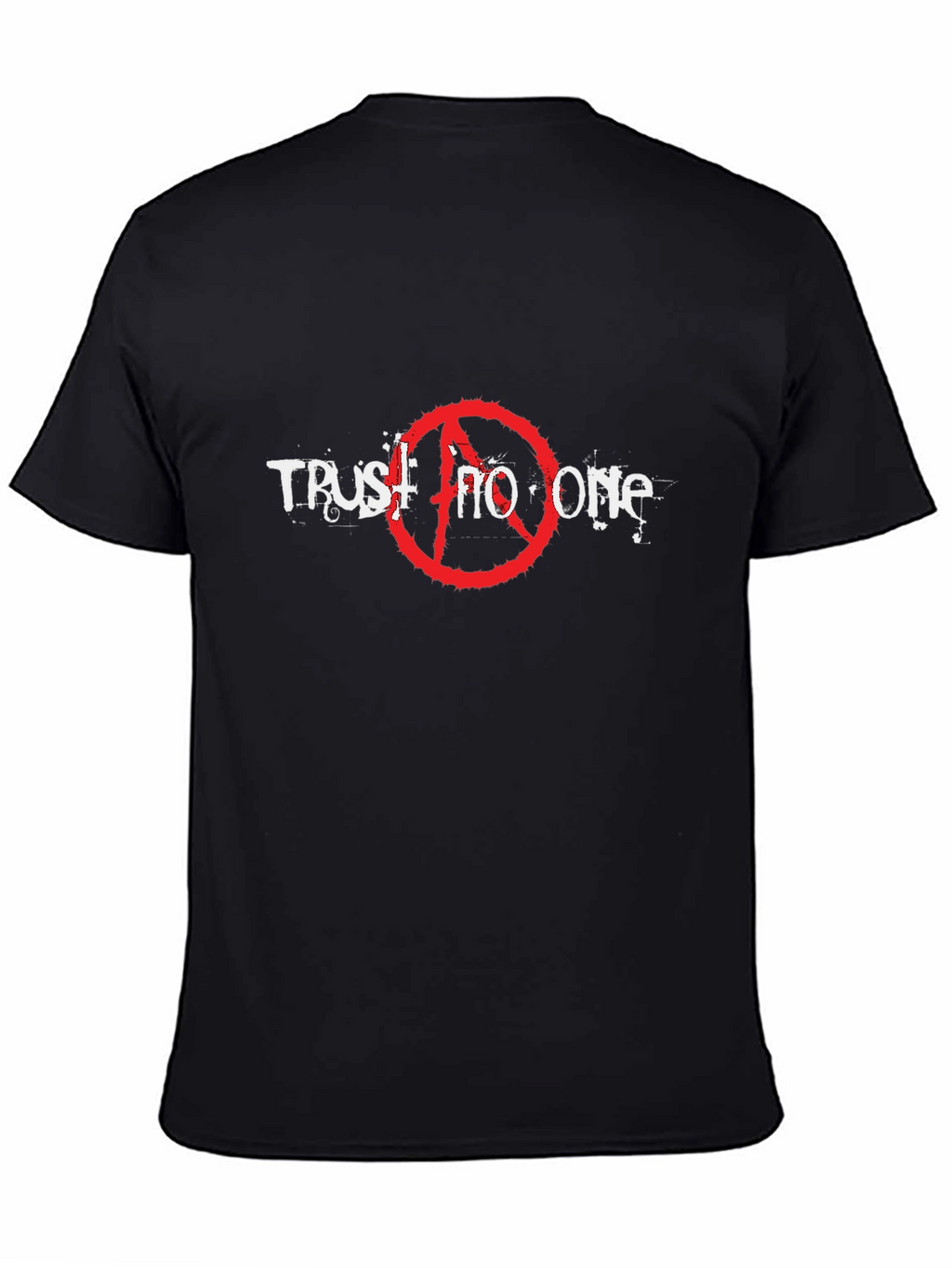 Trust No One Anarchy Graphic Tee - Black