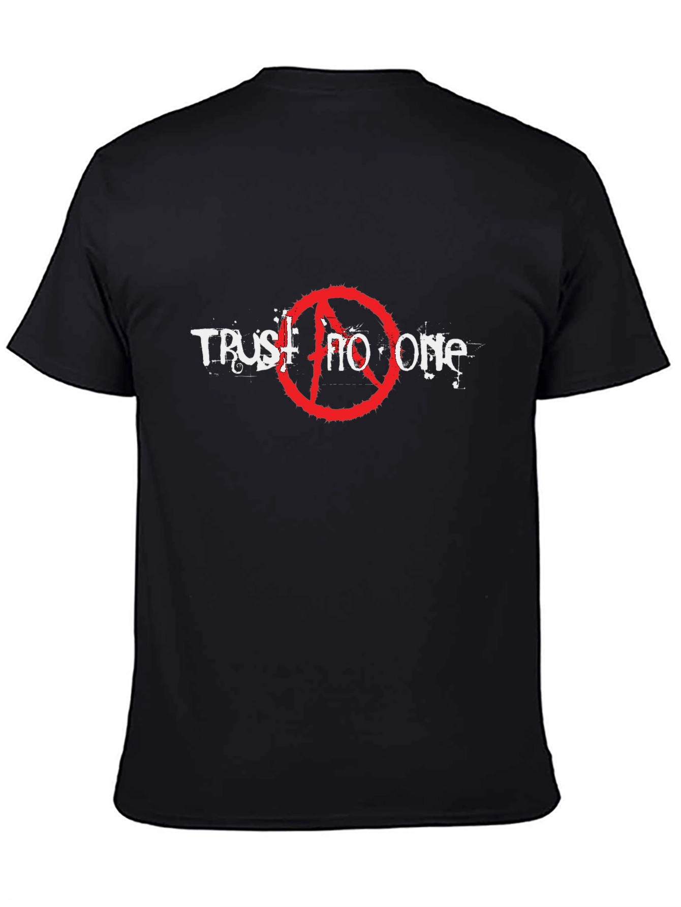 Trust No One Anarchy Graphic Tee - Black