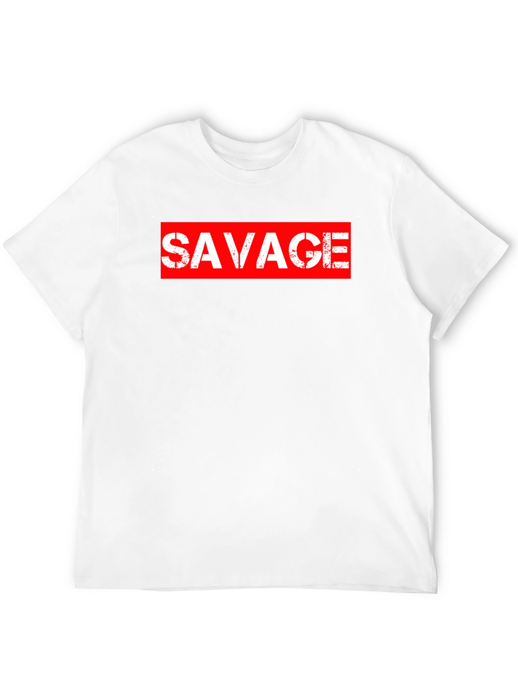 Savage Graphic Print Crewneck T-Shirt - Black