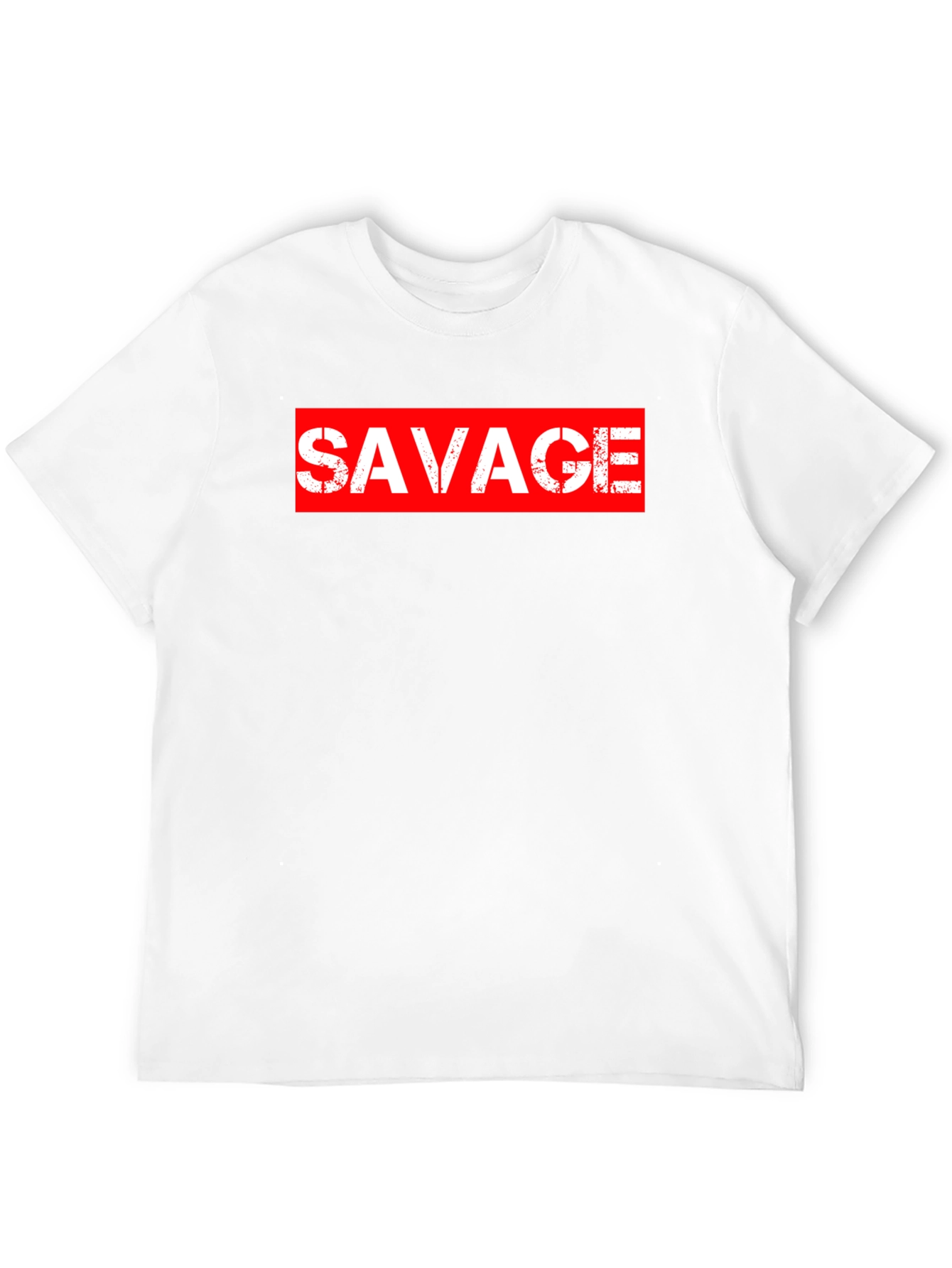 Savage Graphic Print Crewneck T-Shirt - Black